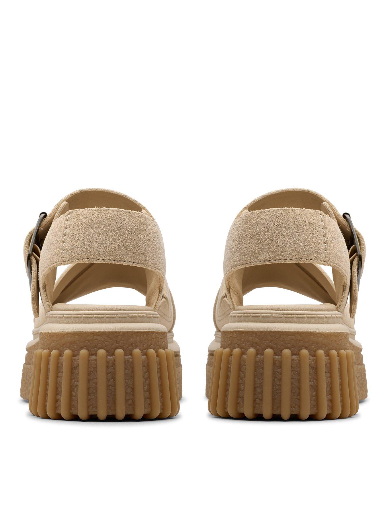 Image 3 of 7 of Clarks Evamar Wish Suede&nbsp;Sandals - Ecru&nbsp;