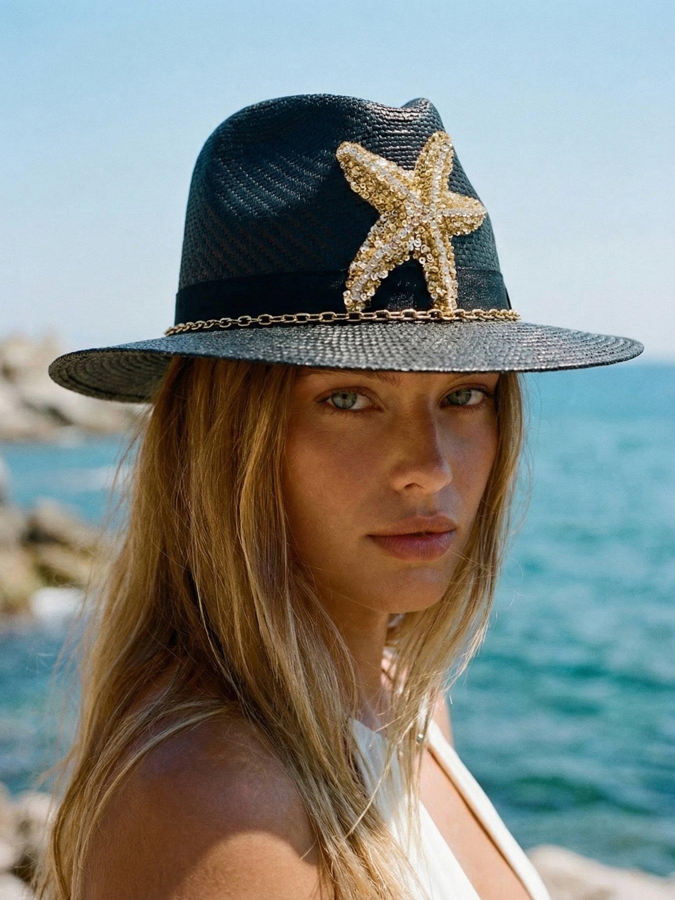 Sorena Star Fish Hat - Black