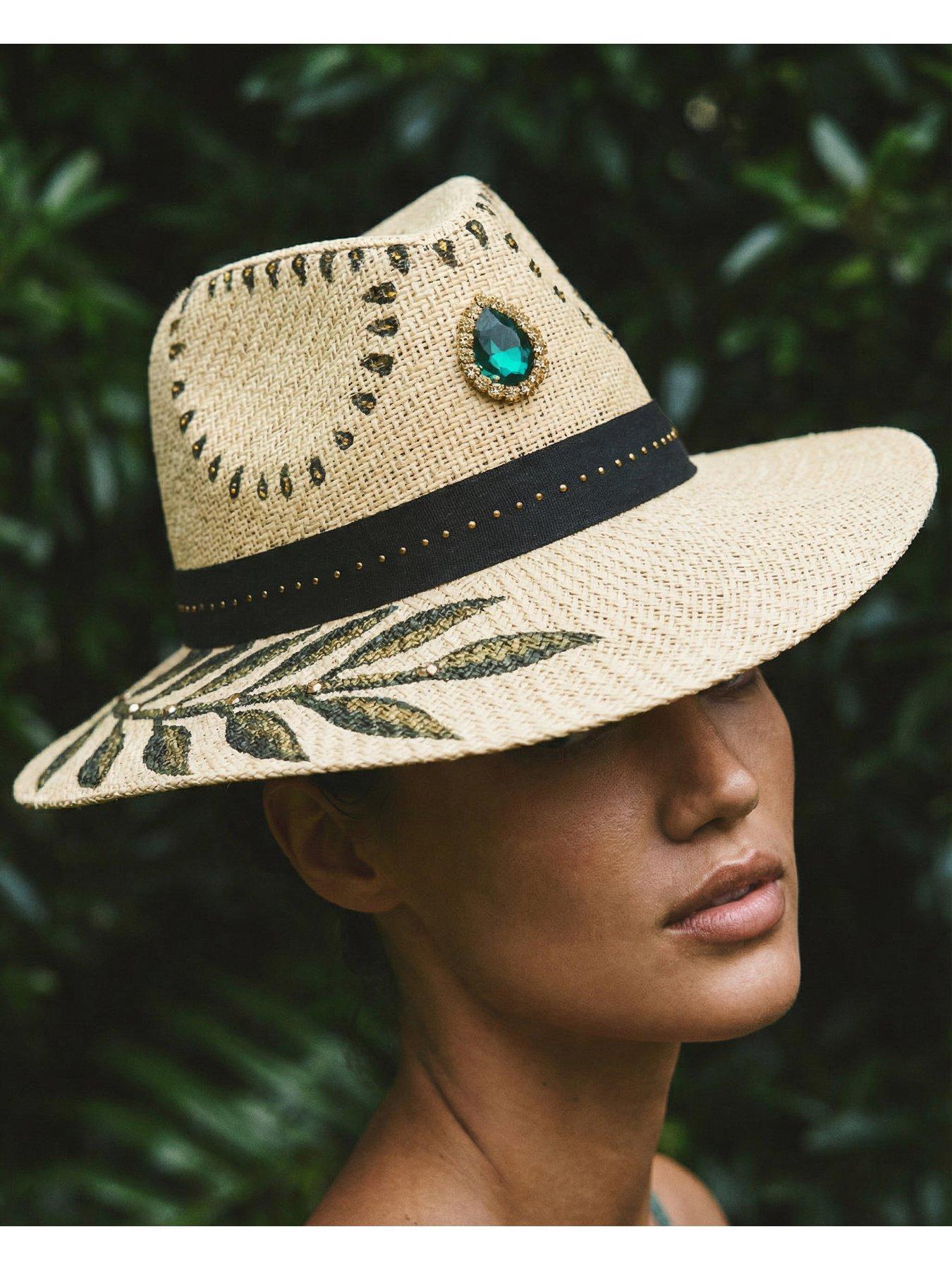 stillFront image of sorena-painted-leaf-hat
