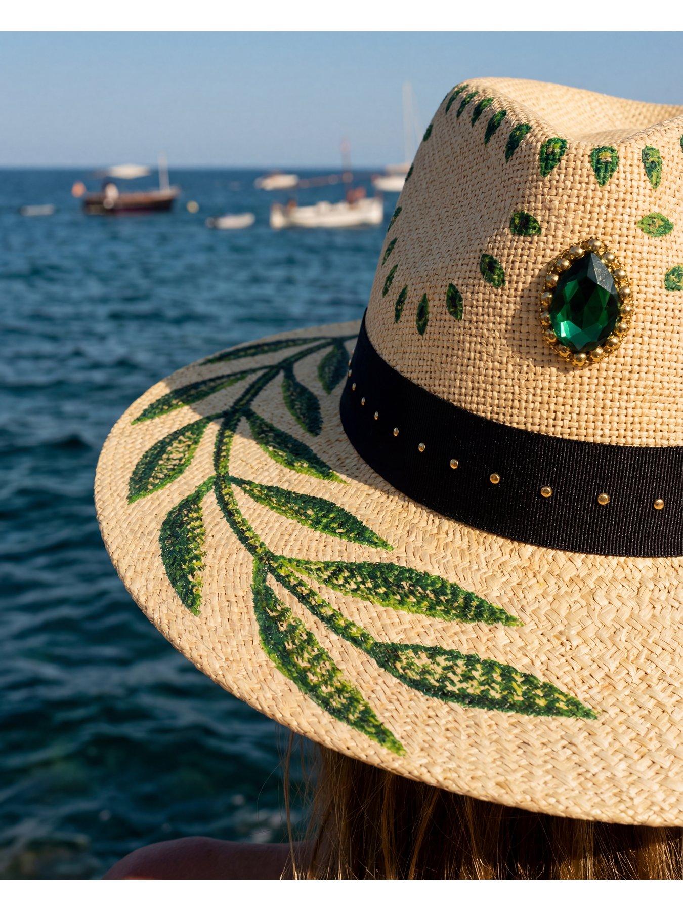  image of sorena-painted-leaf-hat