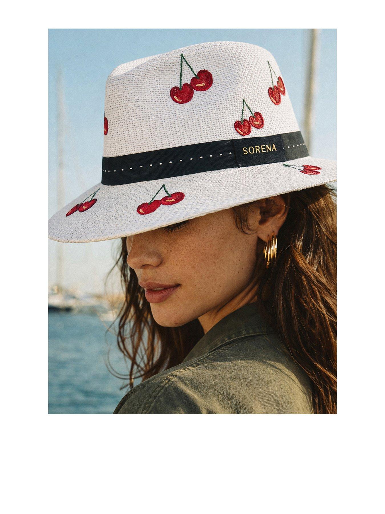  image of sorena-cherry-print-hat
