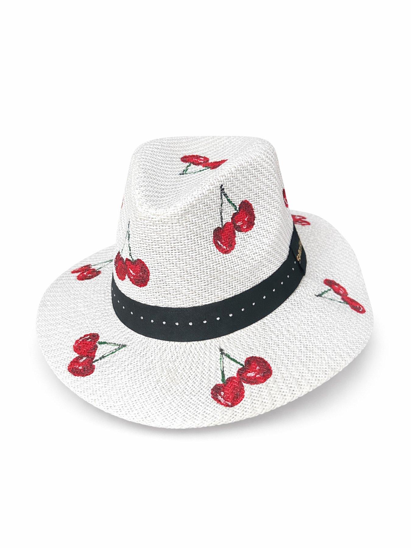 back image of sorena-cherry-print-hat