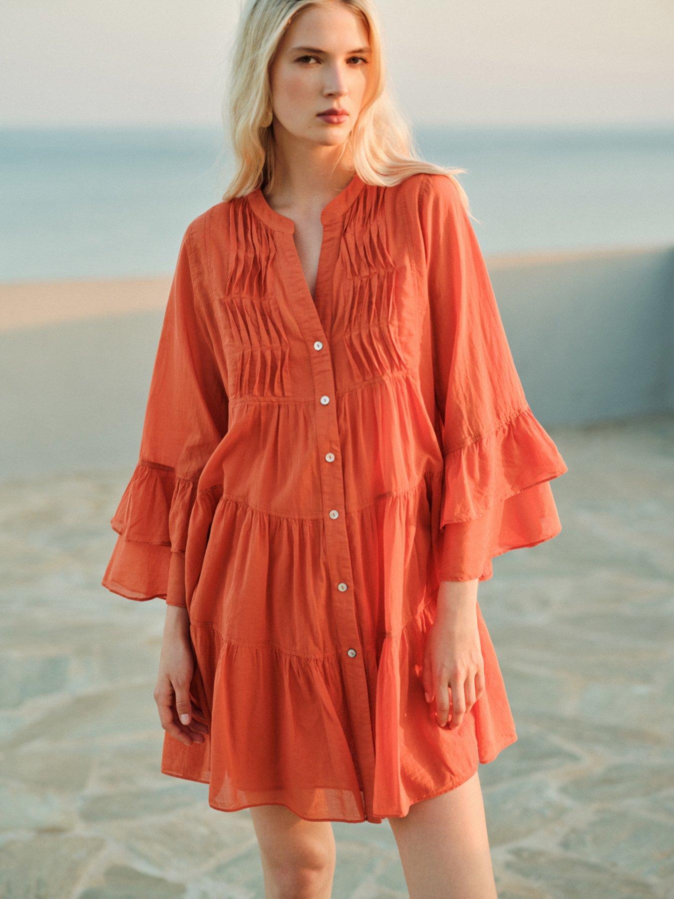 front image of devotion-twins-citrus-dress-d-orange