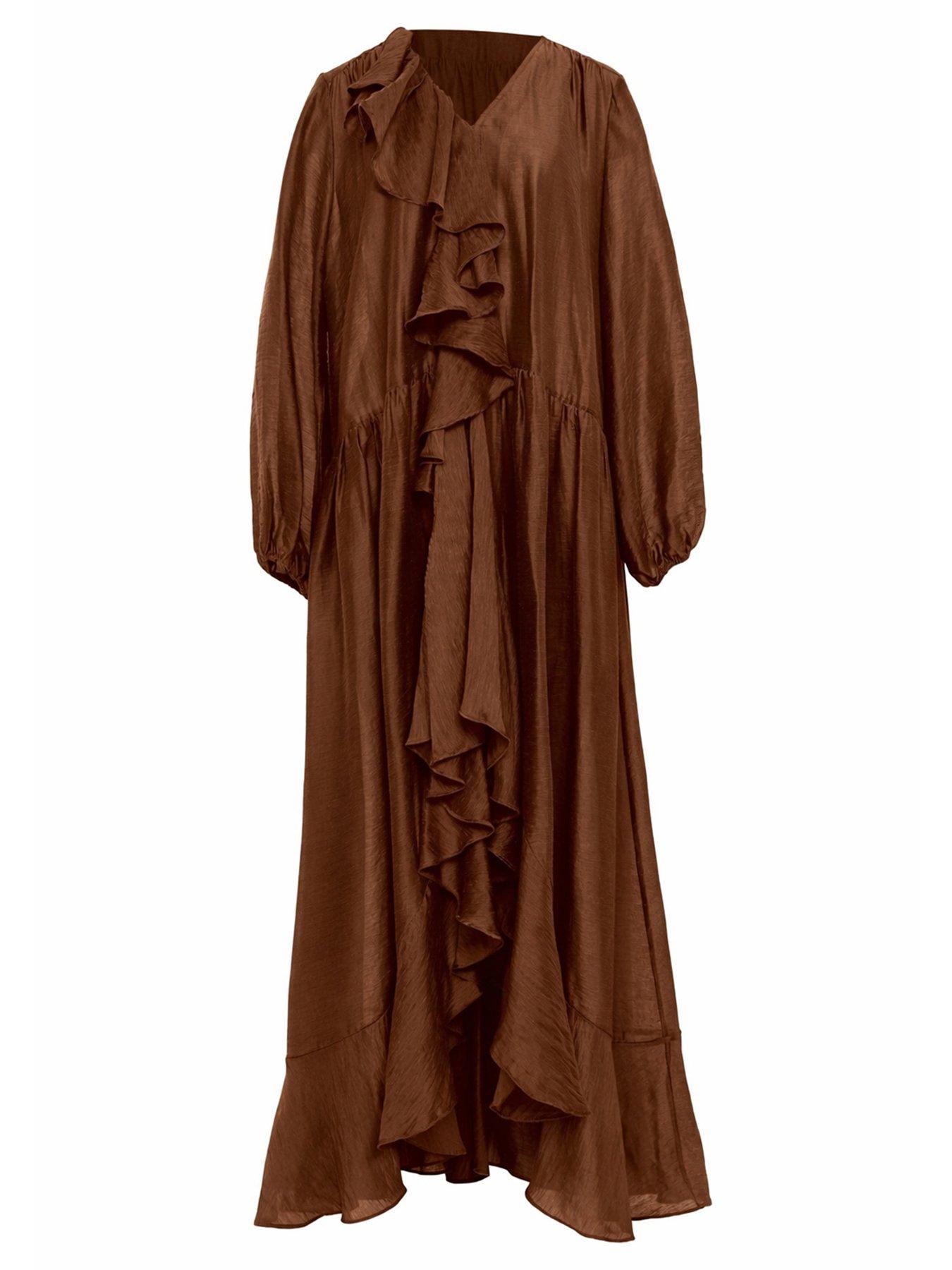 back image of devotion-twins-echo-dress-choco