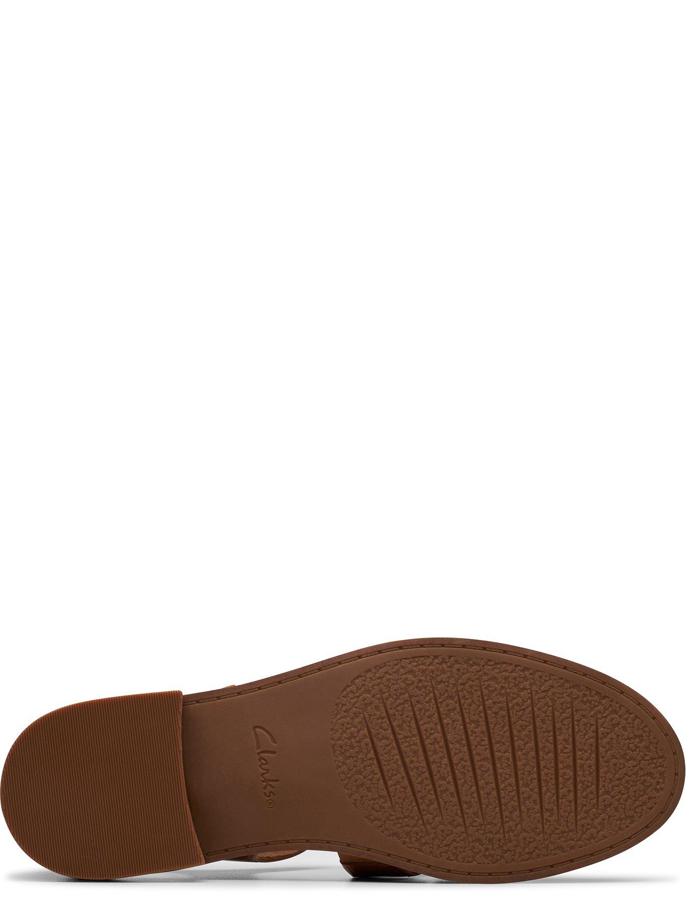  image of clarks-hana-sun-shoes-tan-leather