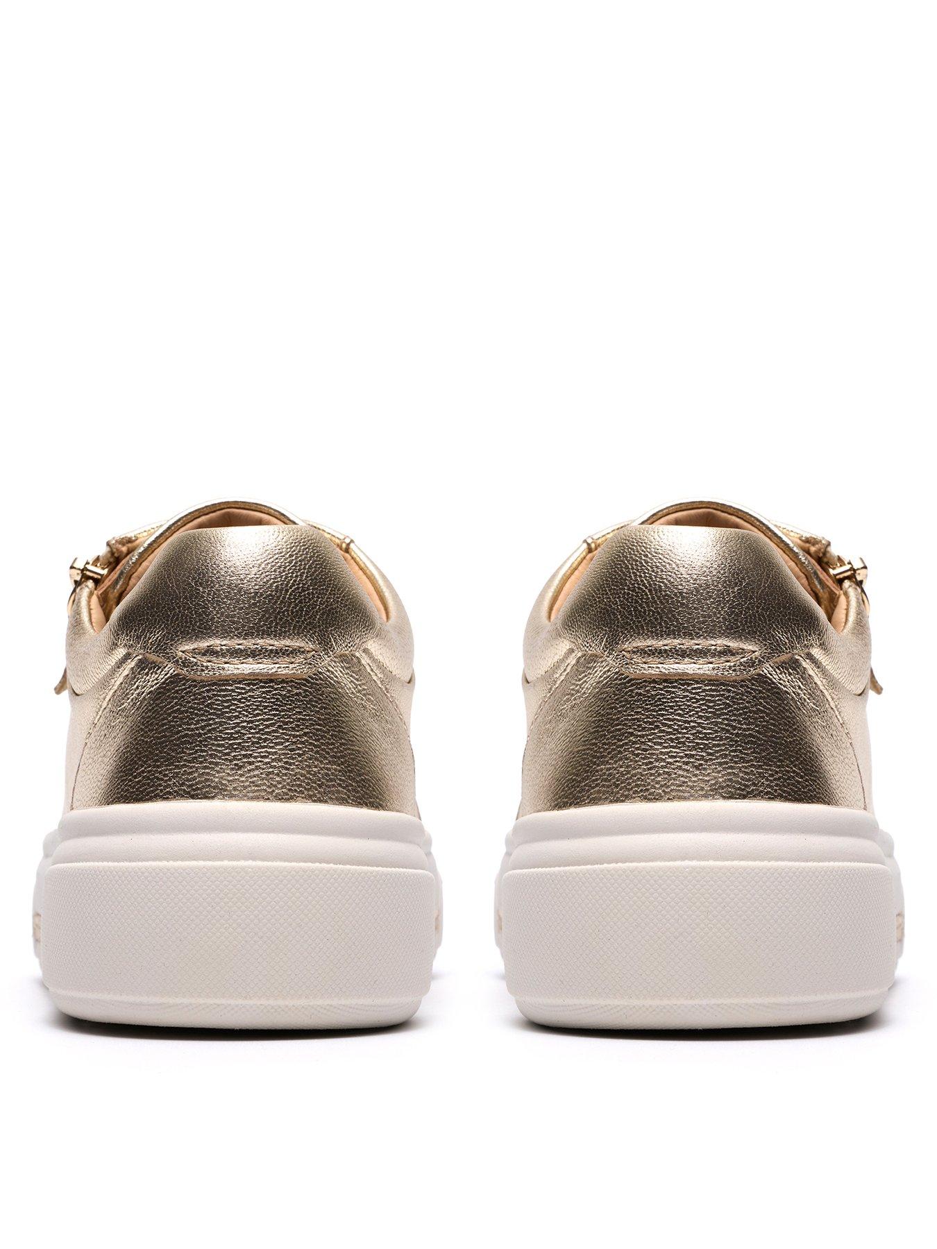 Image 3 of 6 of Clarks Hollyrose Zip Shoes - Gold Leather