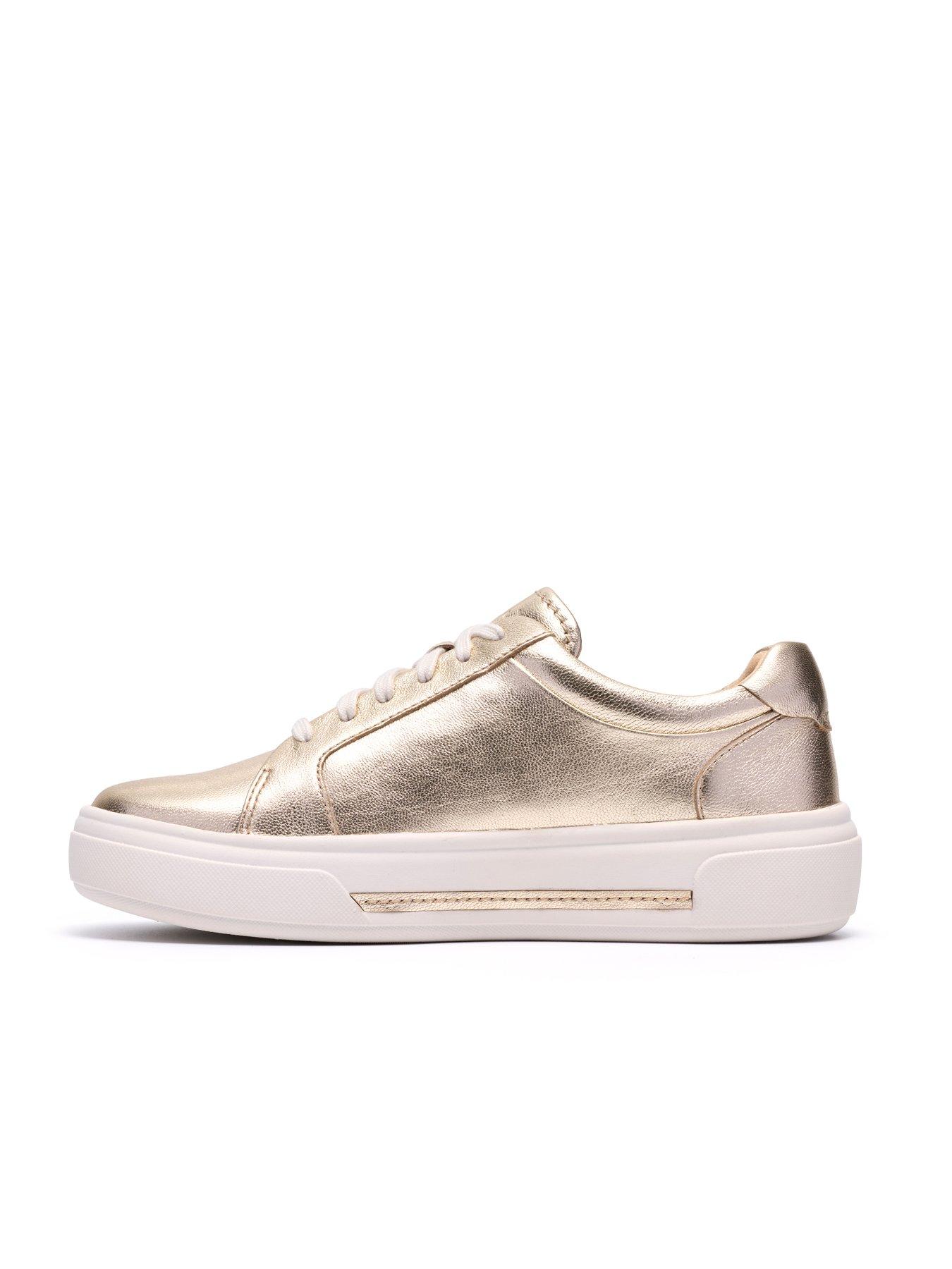 Image 6 of 6 of Clarks Hollyrose Zip Shoes - Gold Leather