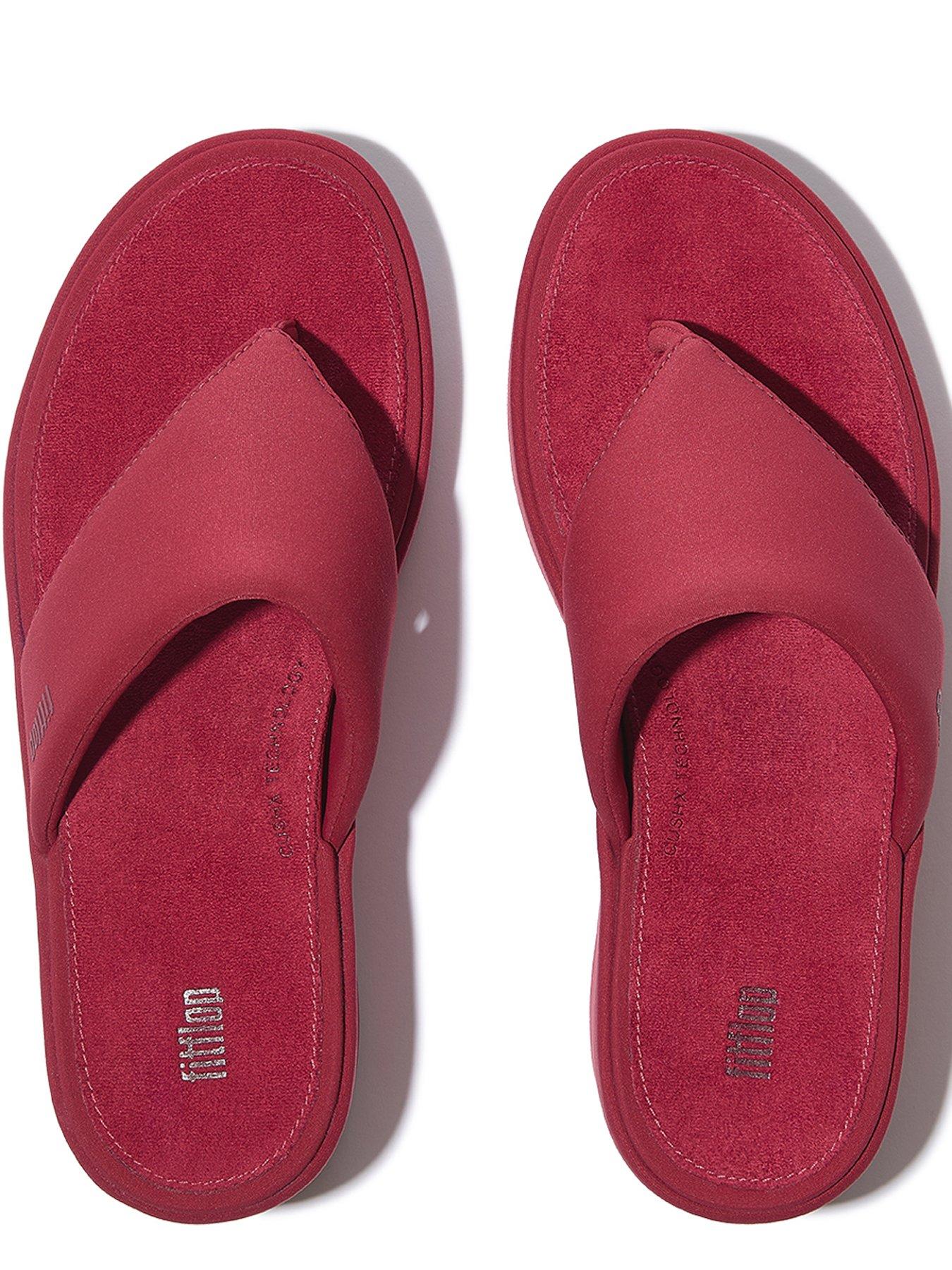 Image 4 of 5 of FitFlop Platfforms Wedge Toe-post Sandals - Burnt Berry