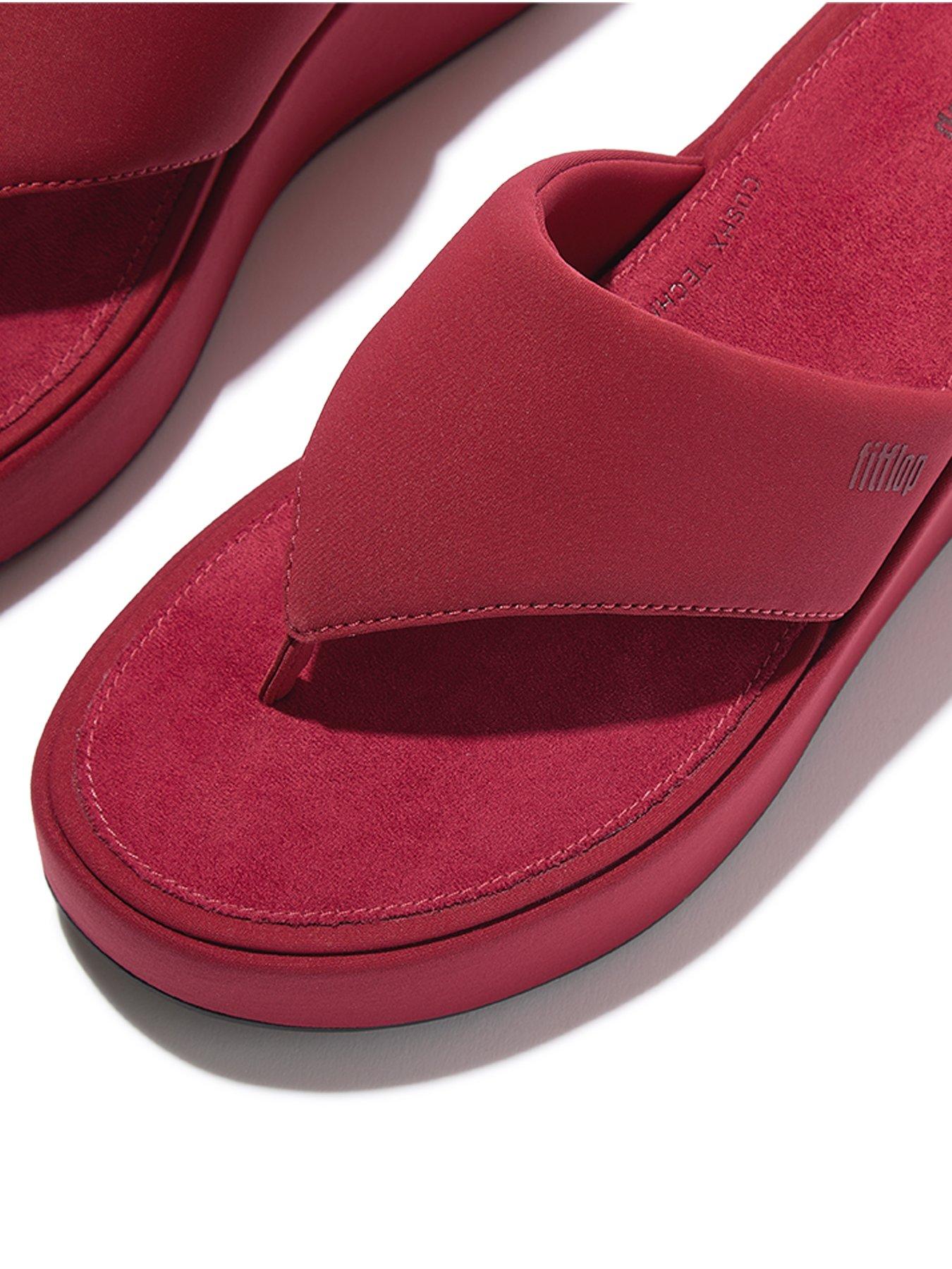 Image 5 of 5 of FitFlop Platfforms Wedge Toe-post Sandals - Burnt Berry