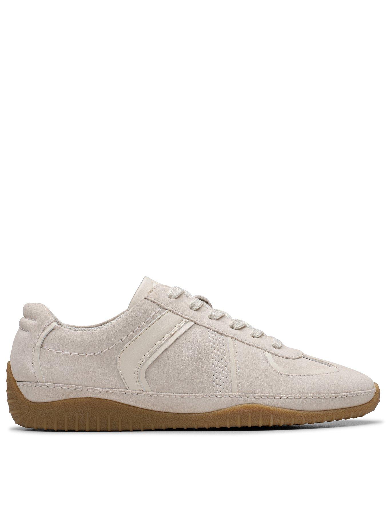 front image of clarks-meridor-lo-trainer-off-white