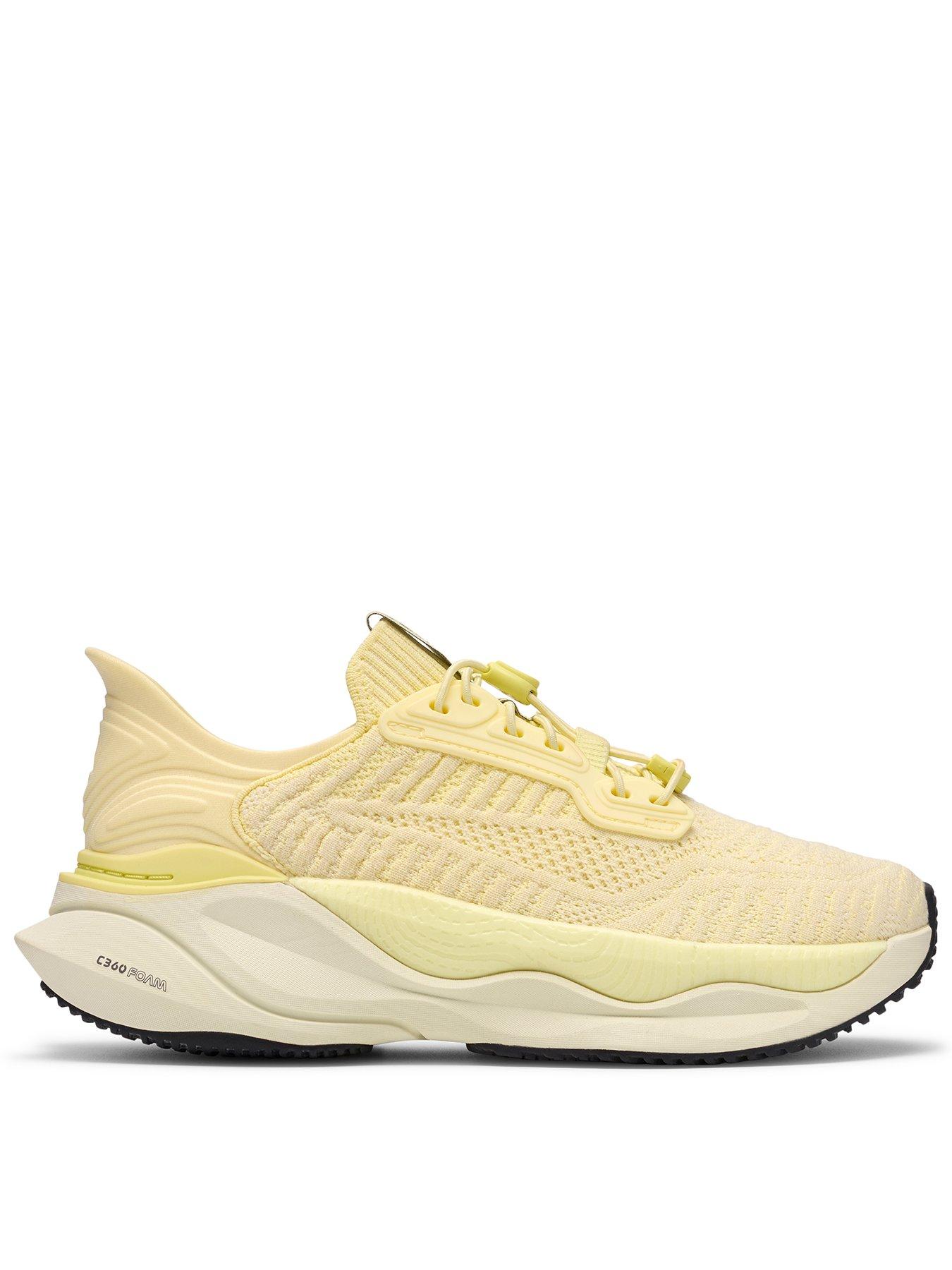  image of clarks-pace-rise-trainer-pale-yellow