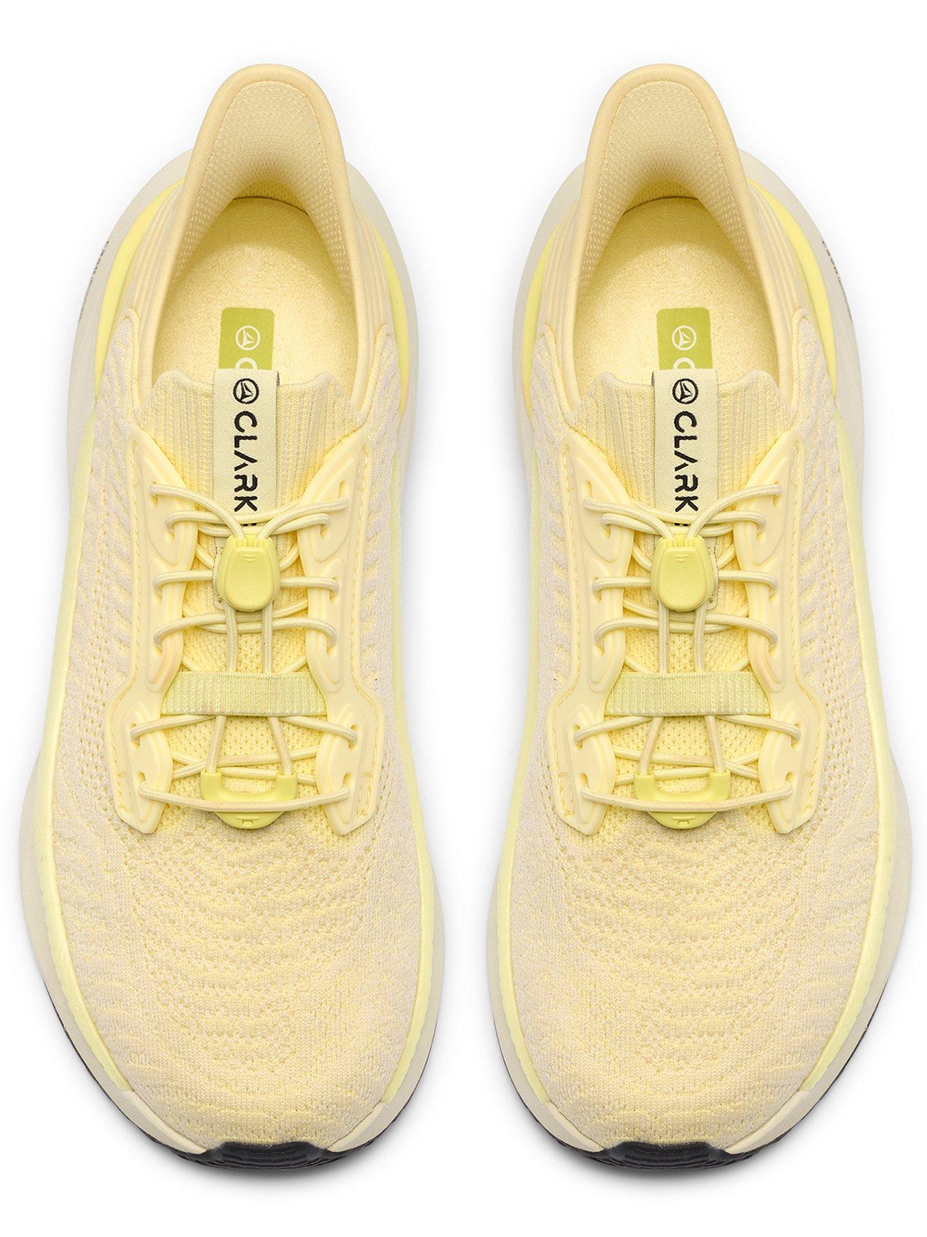 image of clarks-pace-rise-trainer-pale-yellow