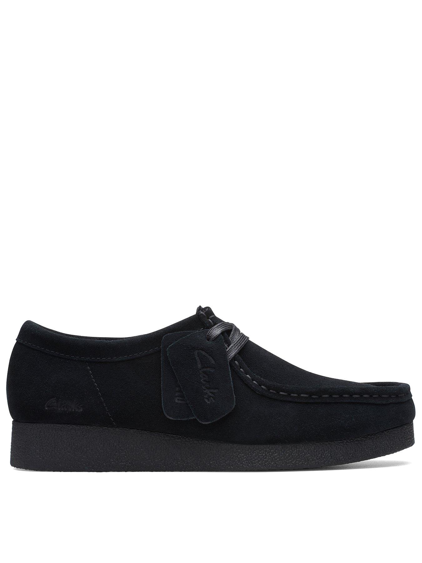 Clarks Wallabeeevosh Suede Shoe - Black