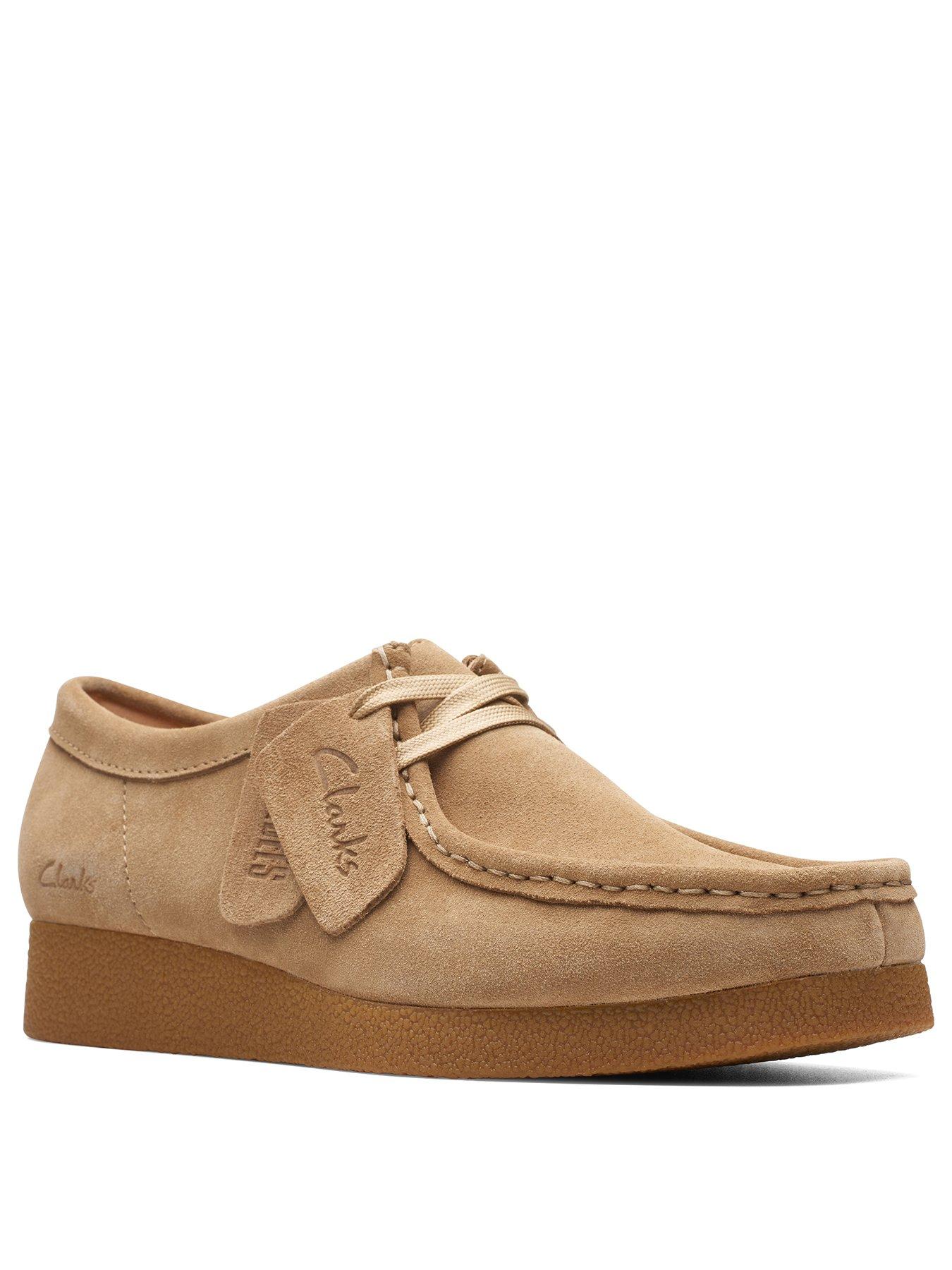  image of clarks-wallabee-evonbspsuede-shoe-dark-sand