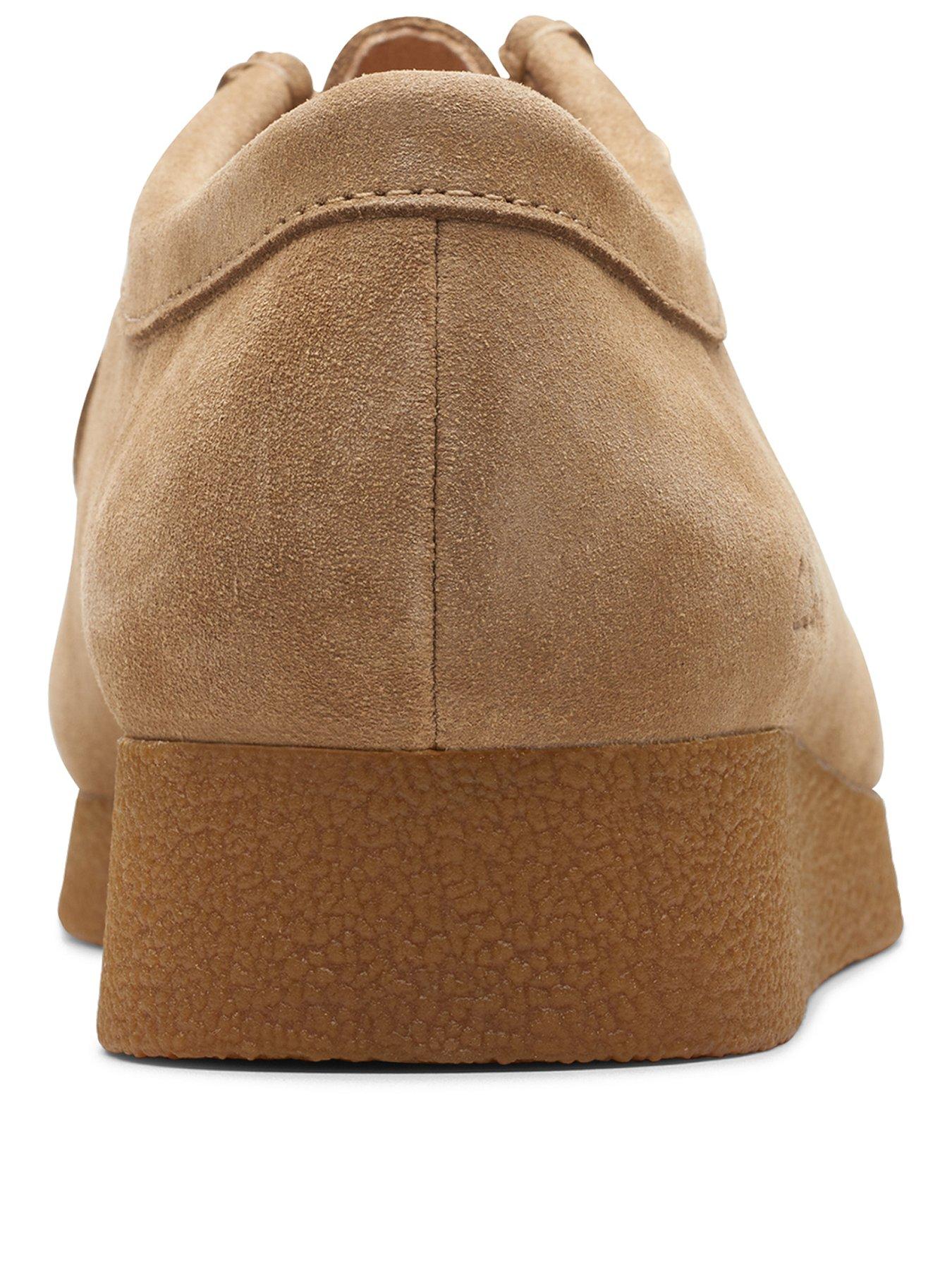  image of clarks-wallabee-evonbspsuede-shoe-dark-sand