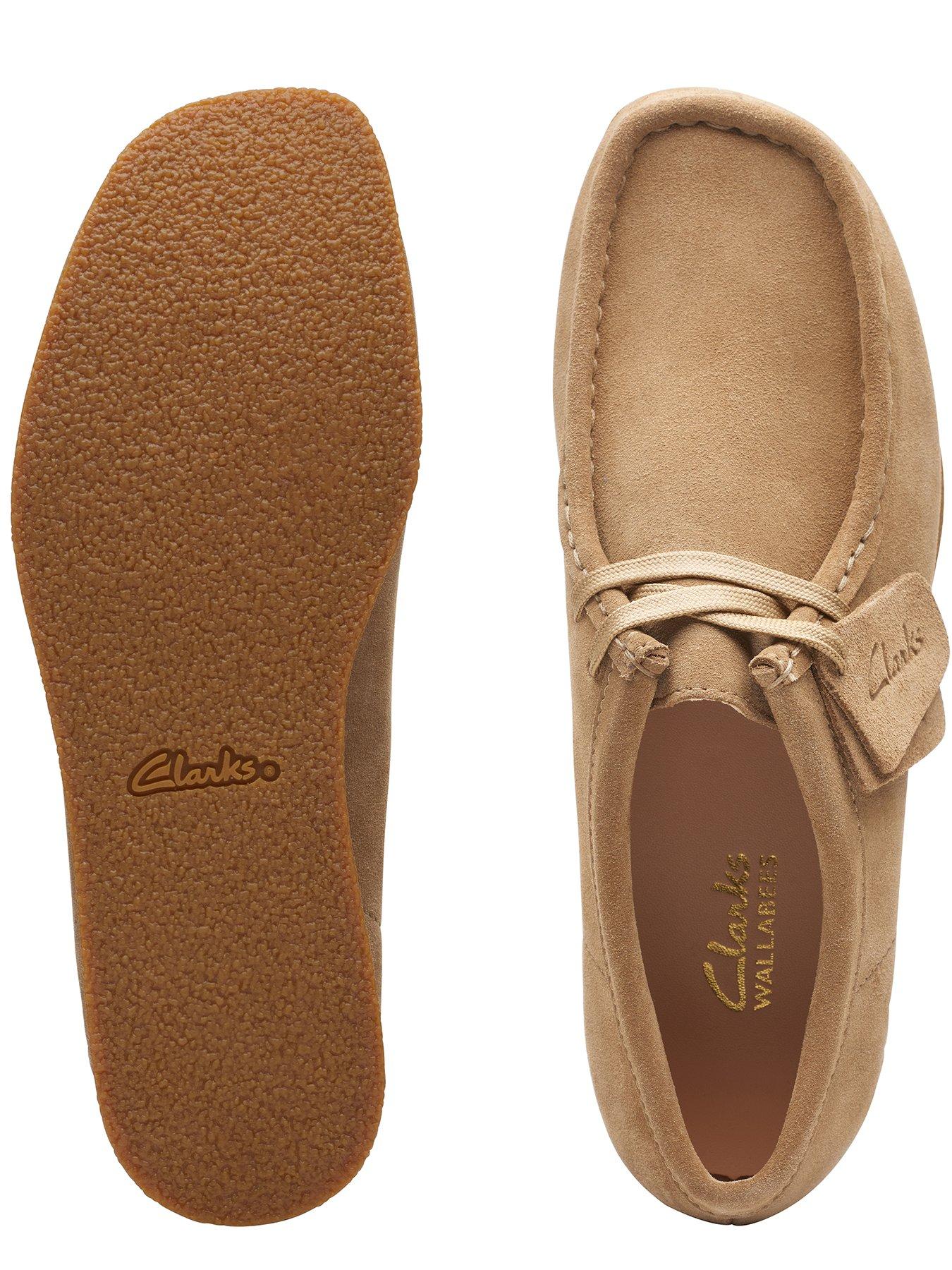  image of clarks-wallabee-evonbspsuede-shoe-dark-sand