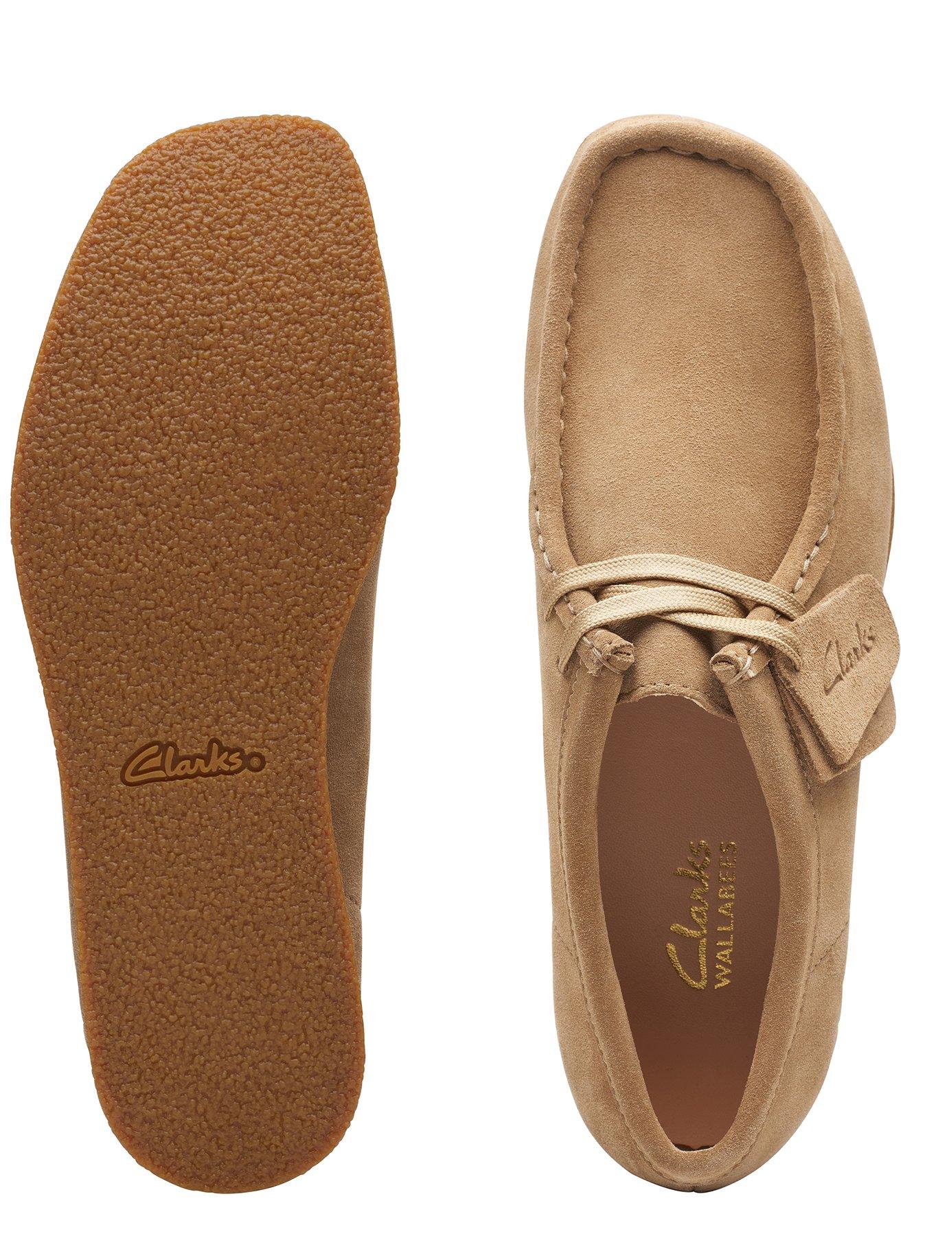  image of clarks-wallabee-evonbspsuede-shoe-dark-sand