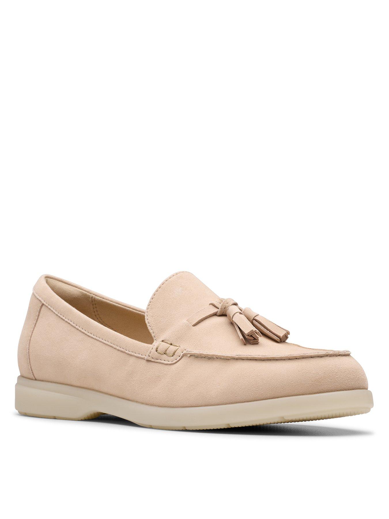  image of clarks-narini-edge-shoes-sand-suede
