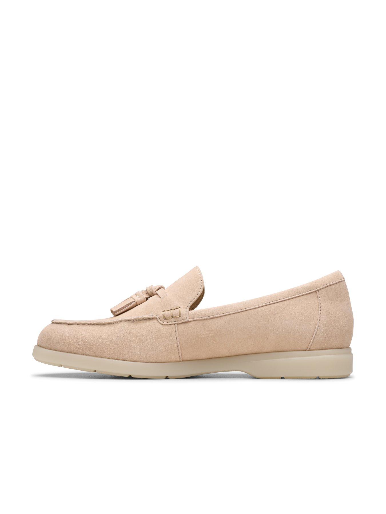  image of clarks-narini-edge-shoes-sand-suede