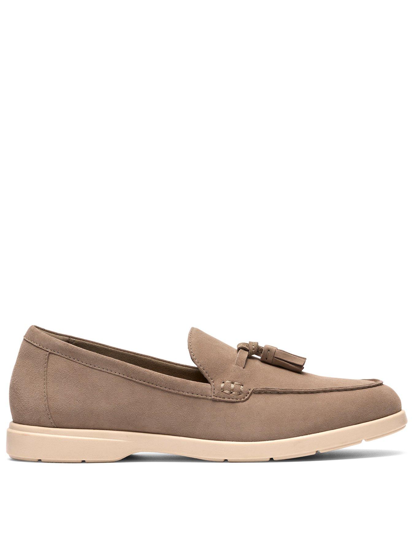 Image 1 of 6 of Clarks Narini Edge Shoes - Stone Suede