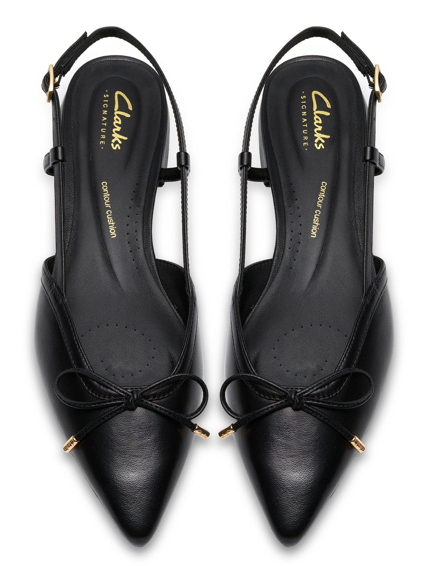  image of clarks-sensa15-bow-shoes-black-leather