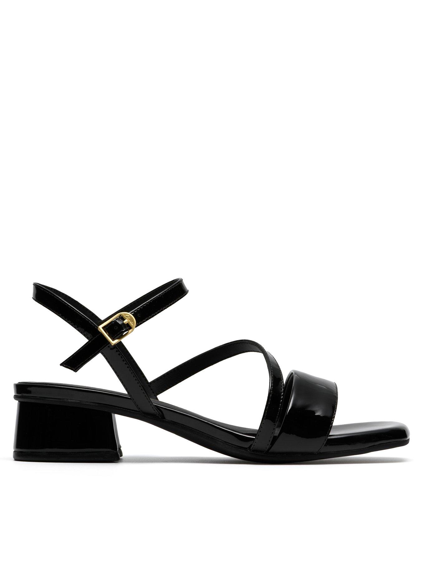  image of clarks-serina35-strap-sandals-black-pat