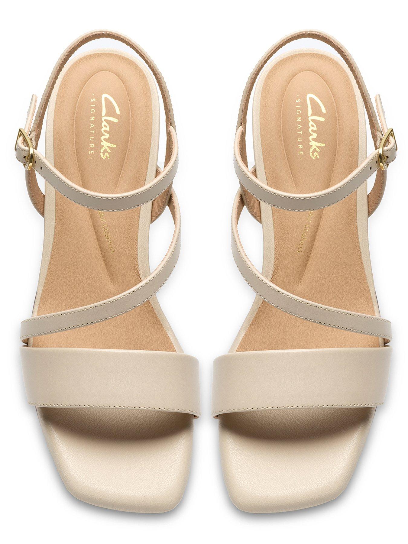 Image 4 of 6 of Clarks Serina35 Strap Sandals - Cream Leather