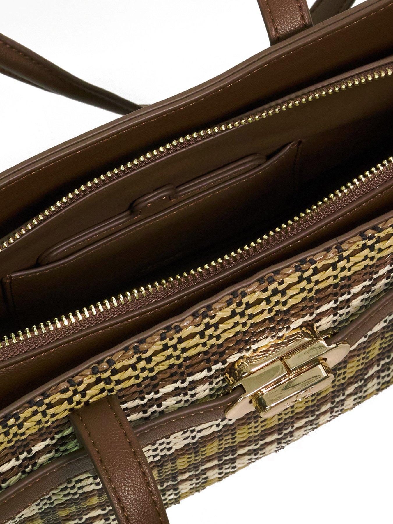  image of dune-london-depend-leather-shoulder-bag-tan