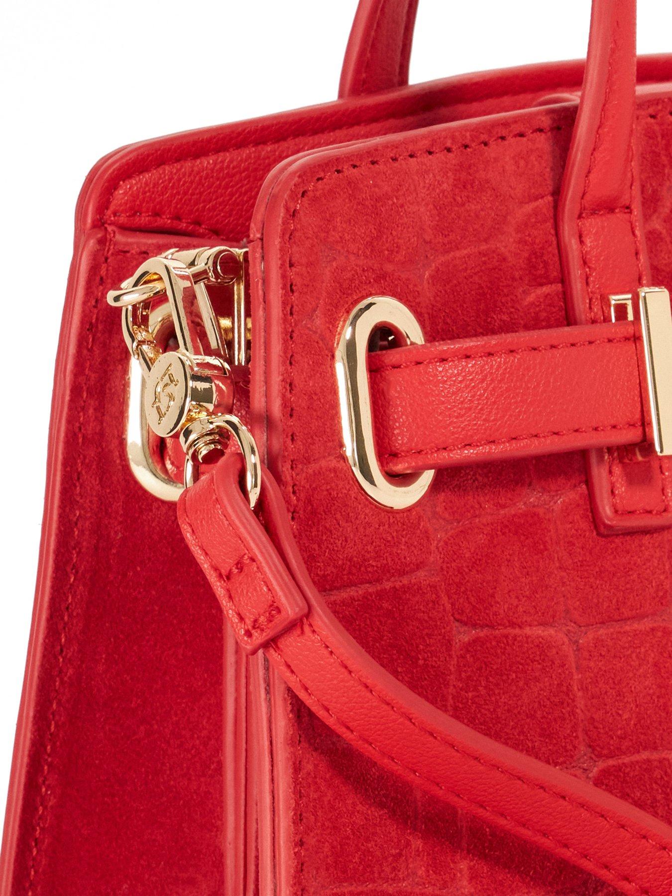  image of dune-london-dinkydefine-belted-grab-bag-red