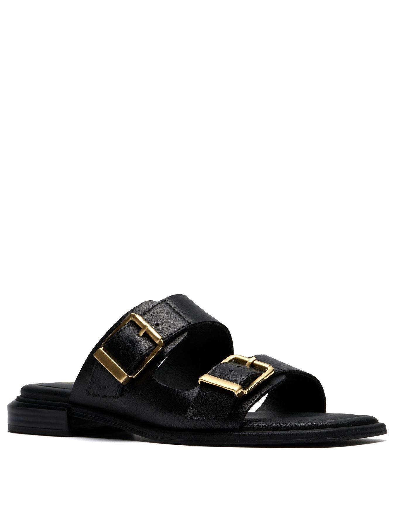 image of clarks-ariany-bay-sandals-black-leather