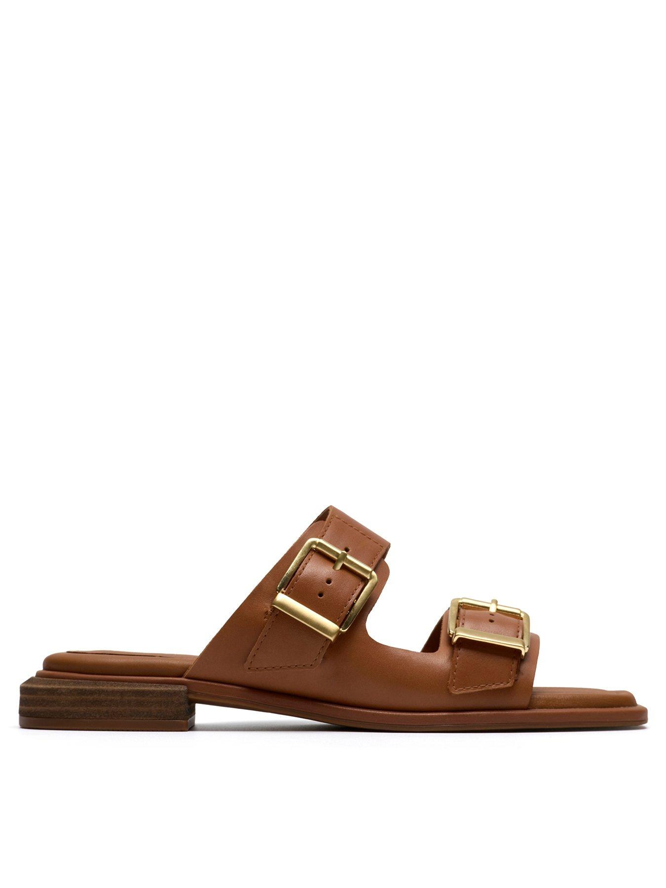  image of clarks-ariany-bay-sandals-tan-leather