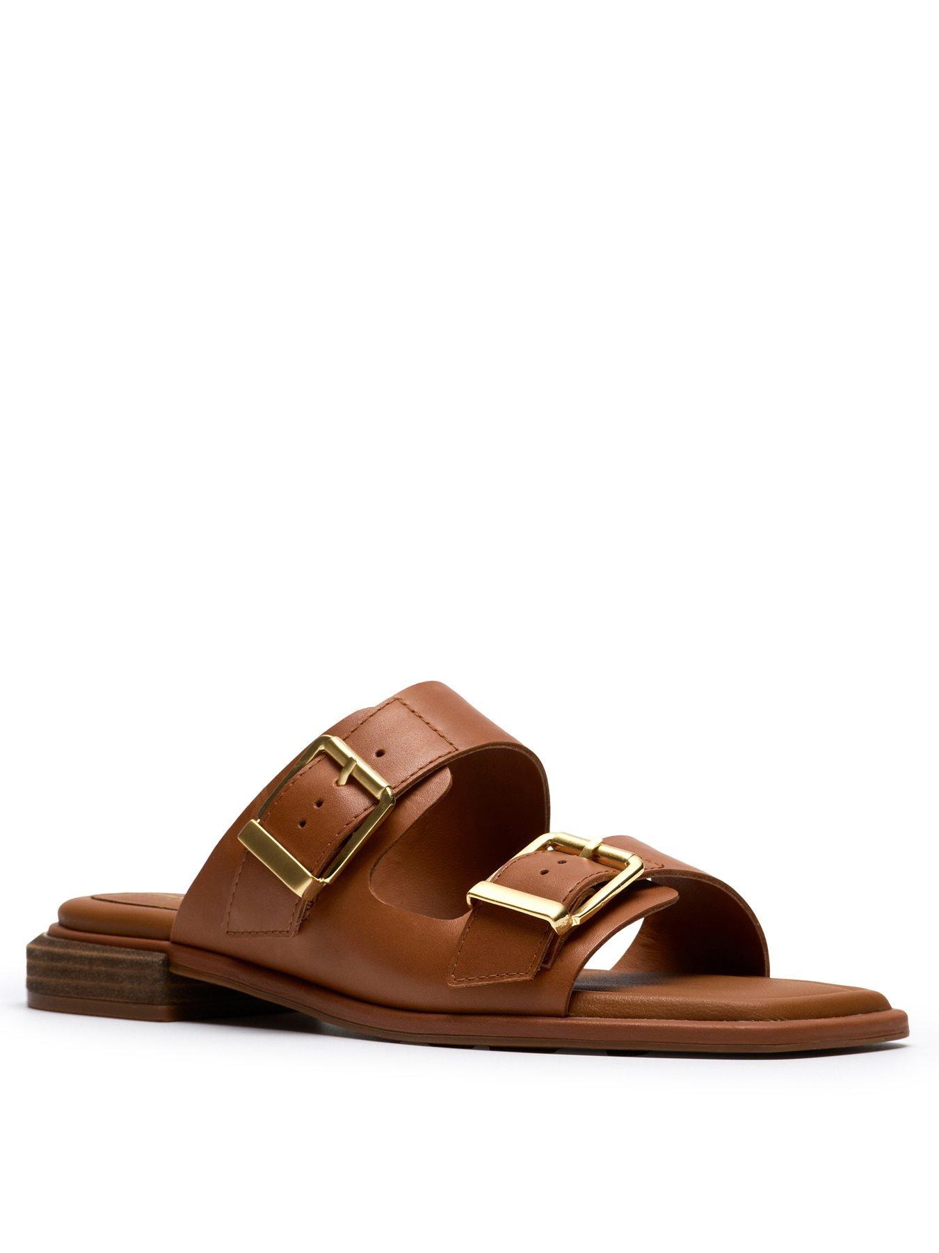  image of clarks-ariany-bay-sandals-tan-leather