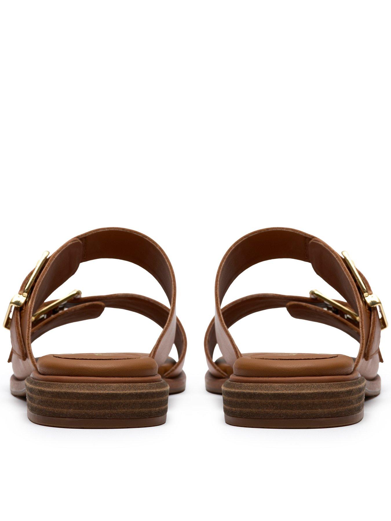  image of clarks-ariany-bay-sandals-tan-leather