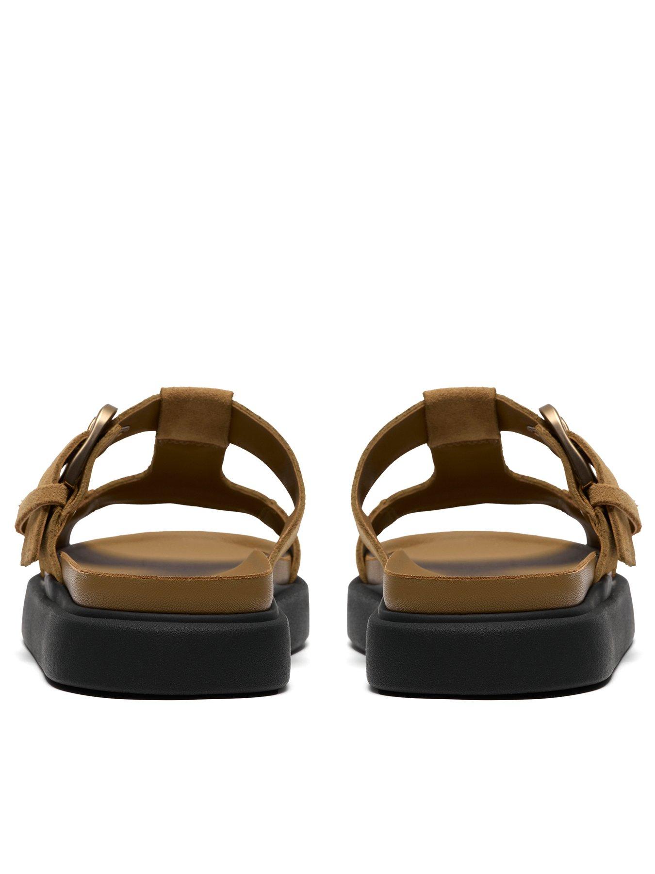 Image 3 of 6 of Clarks Aristella West Sandals - Warm Sand Suede