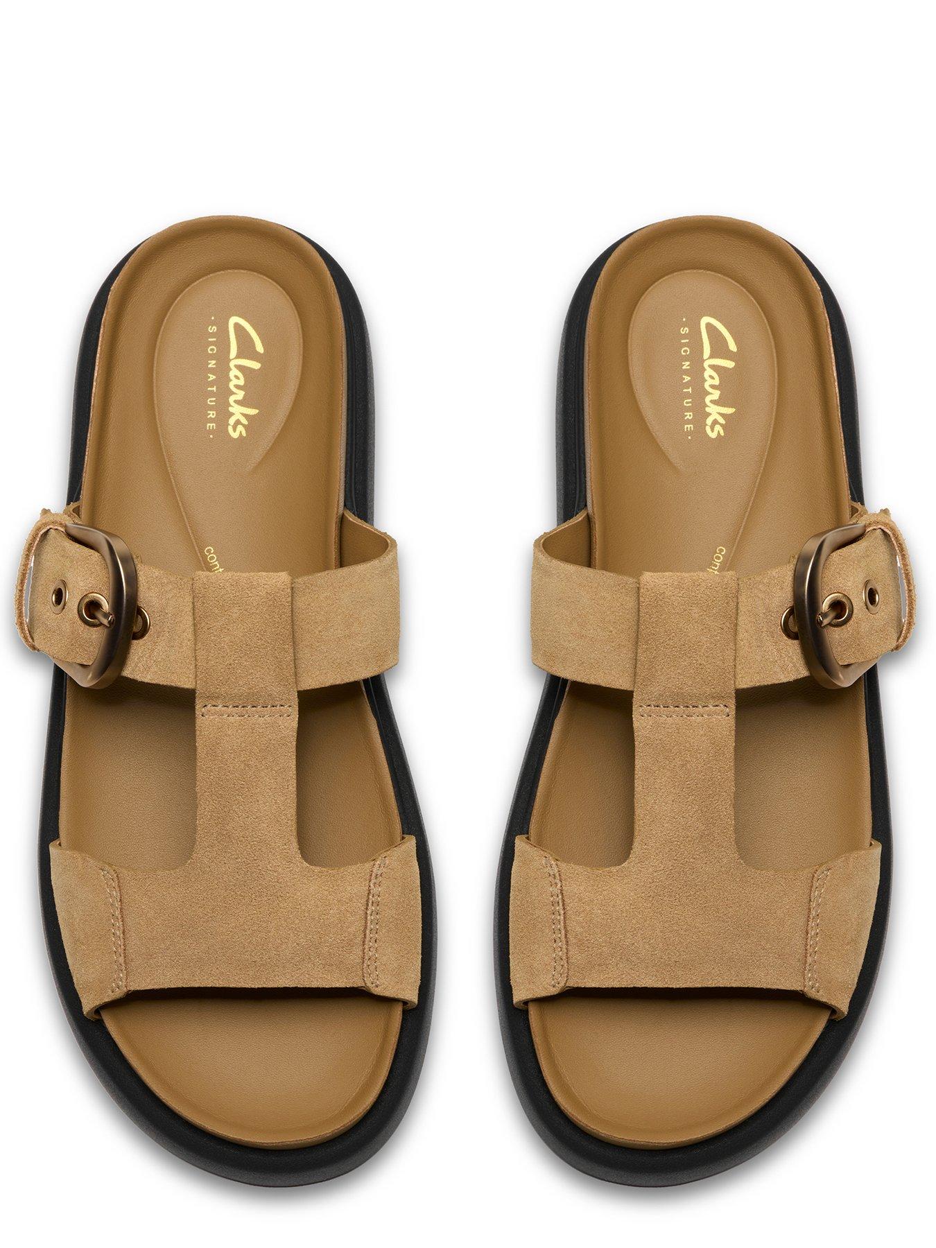 Image 4 of 6 of Clarks Aristella West Sandals - Warm Sand Suede