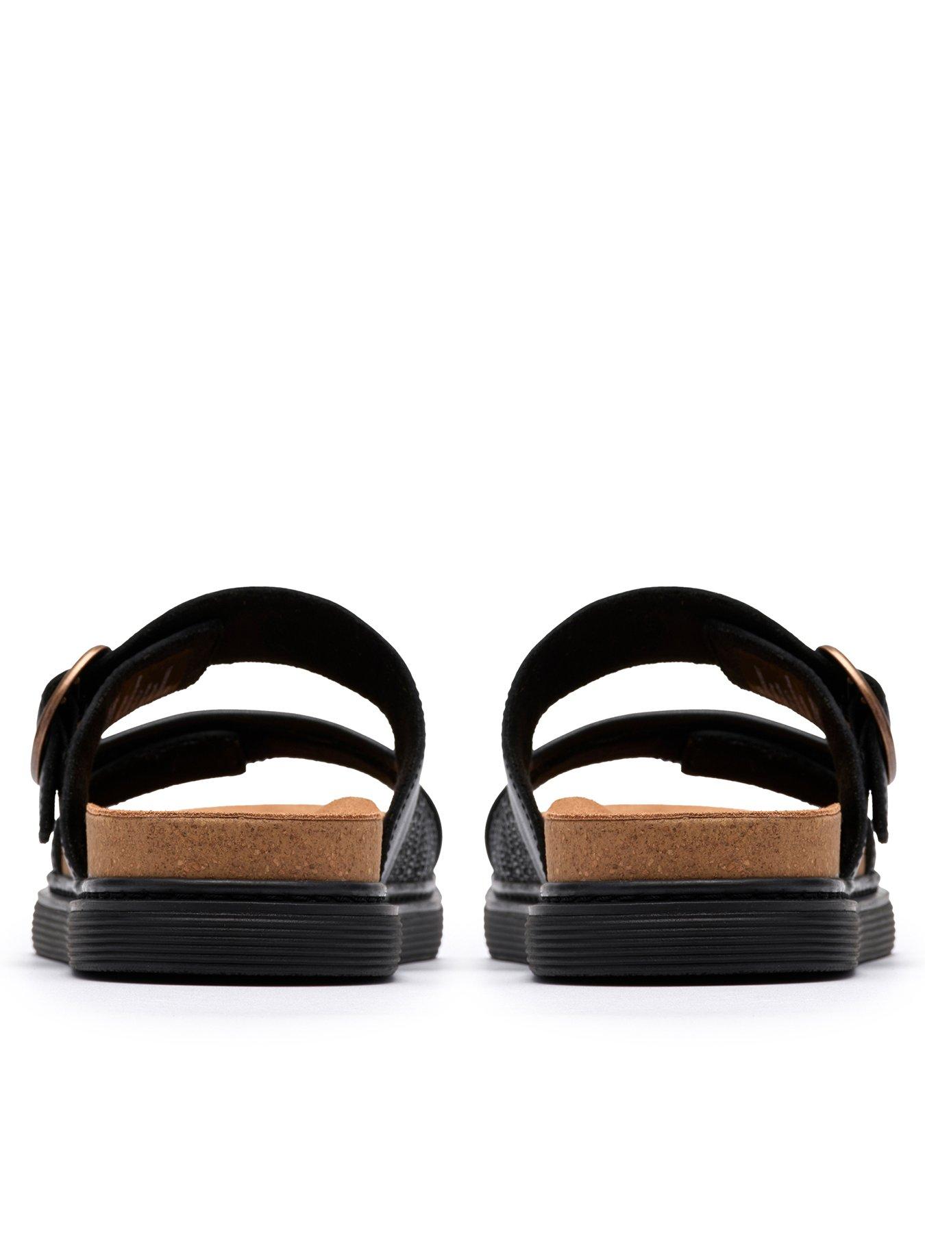  image of clarks-arwell-step-sandals-black-leather