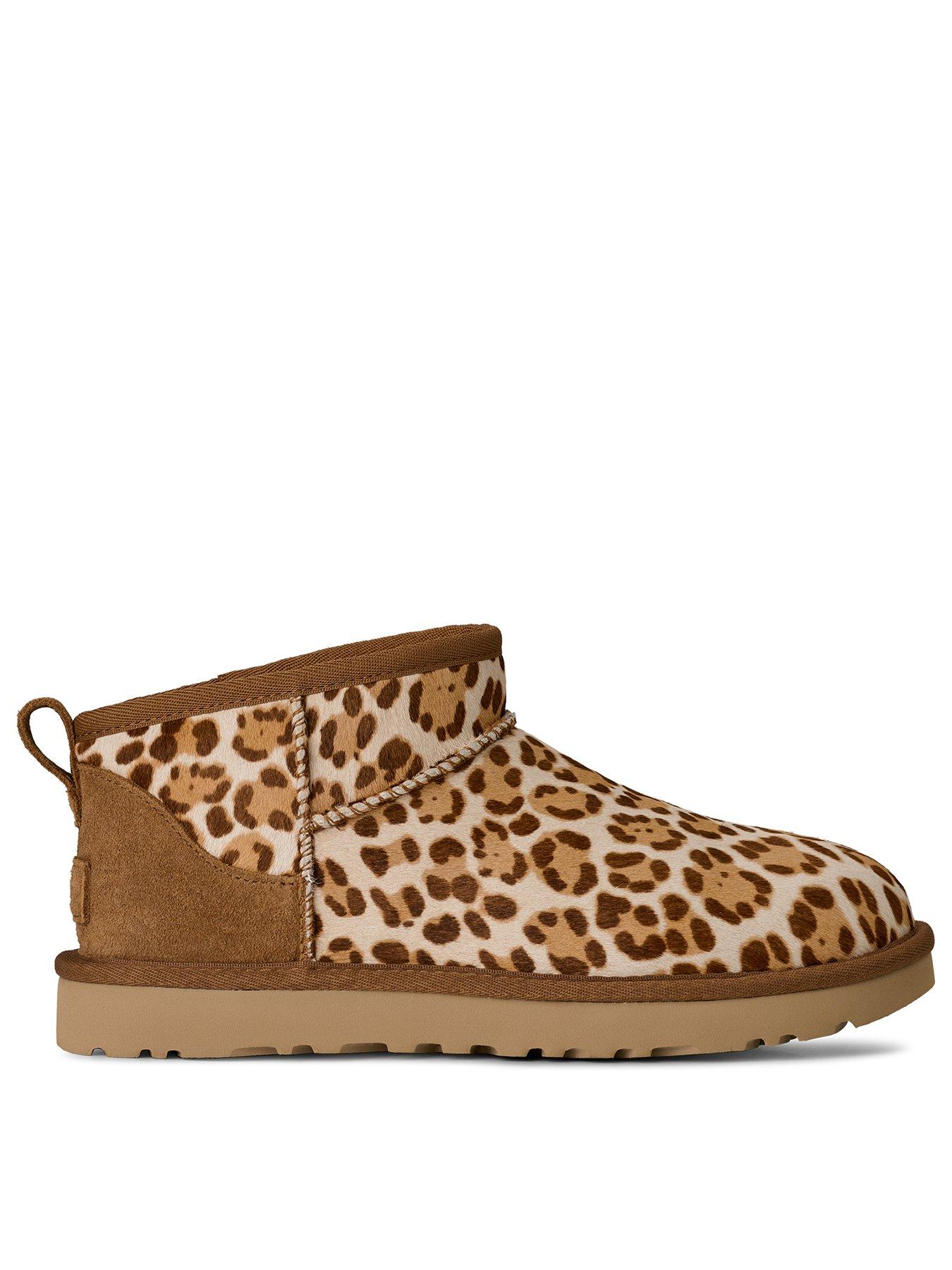 Image 1 of 6 of UGG Classic Ultra Mini Plains Boot - Felicity Leopard Jasmine