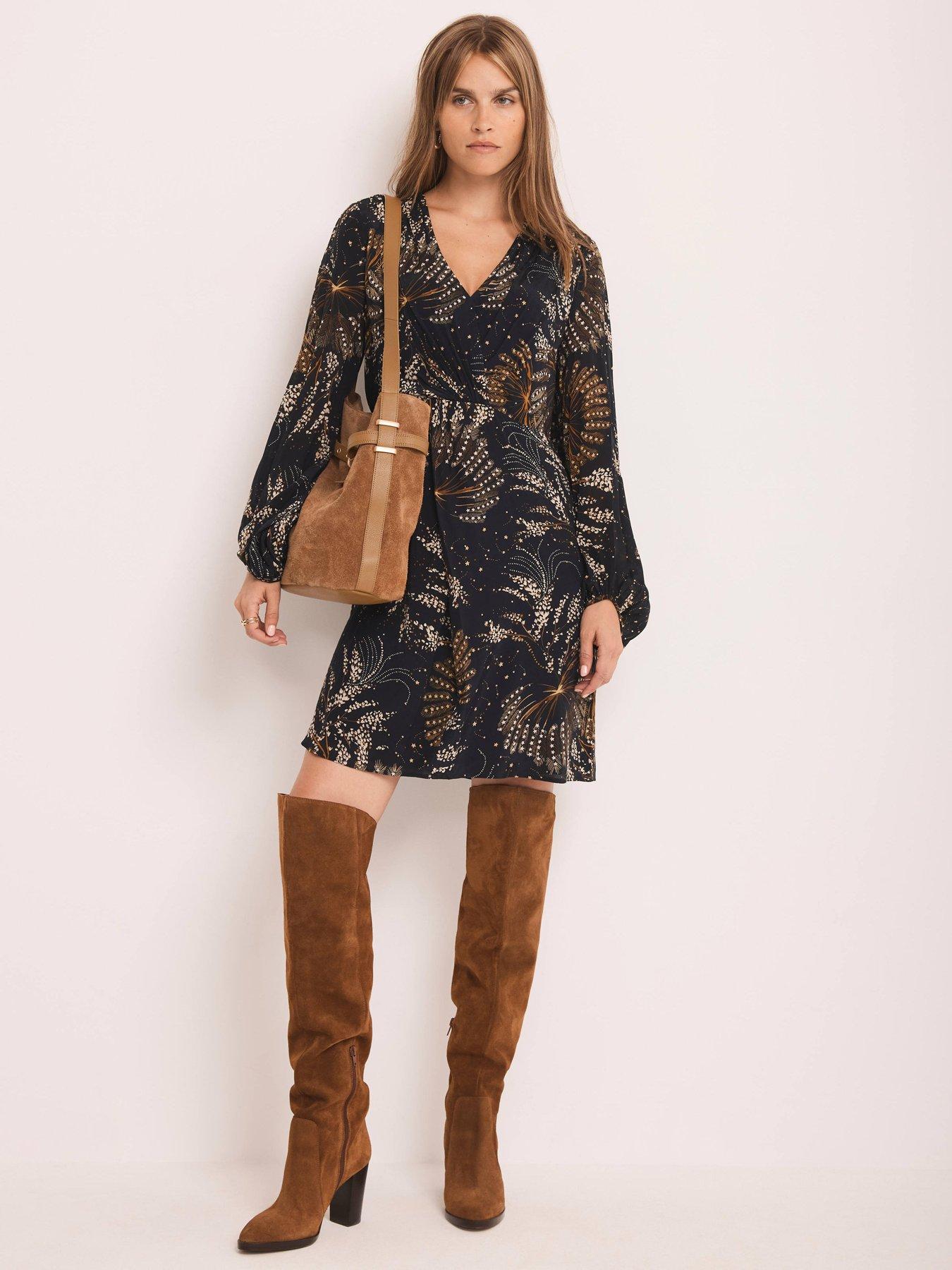 mint-velvet-constellation-print-mini-dress-black