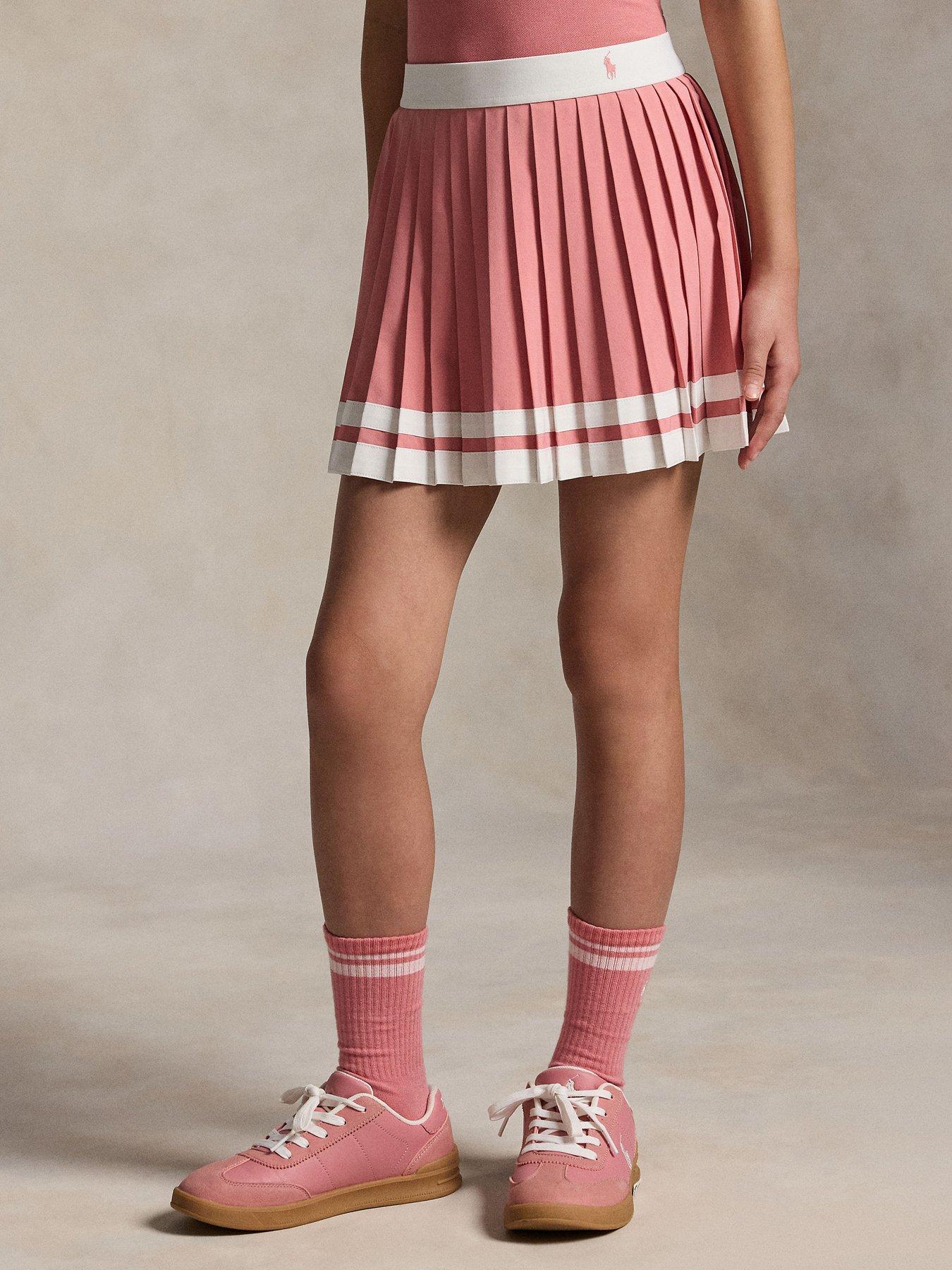 Polo Ralph Lauren Girls Pleated Skort - Pink
