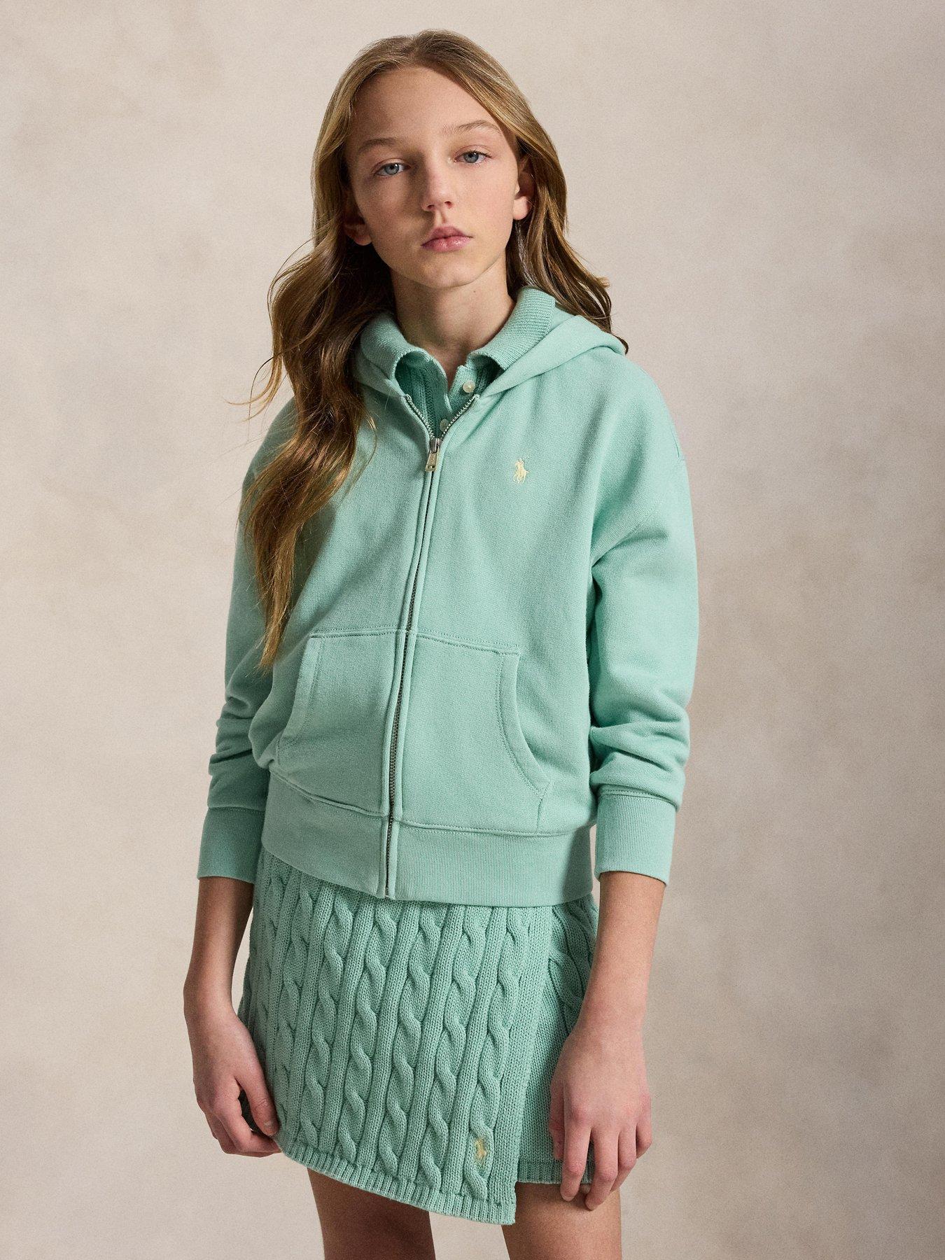 Polo Ralph Lauren Girls Full Zip Hoodie - Green