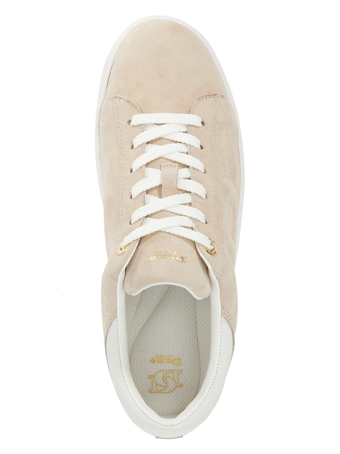  image of dune-london-eden-suede-flatform-trainers-sand