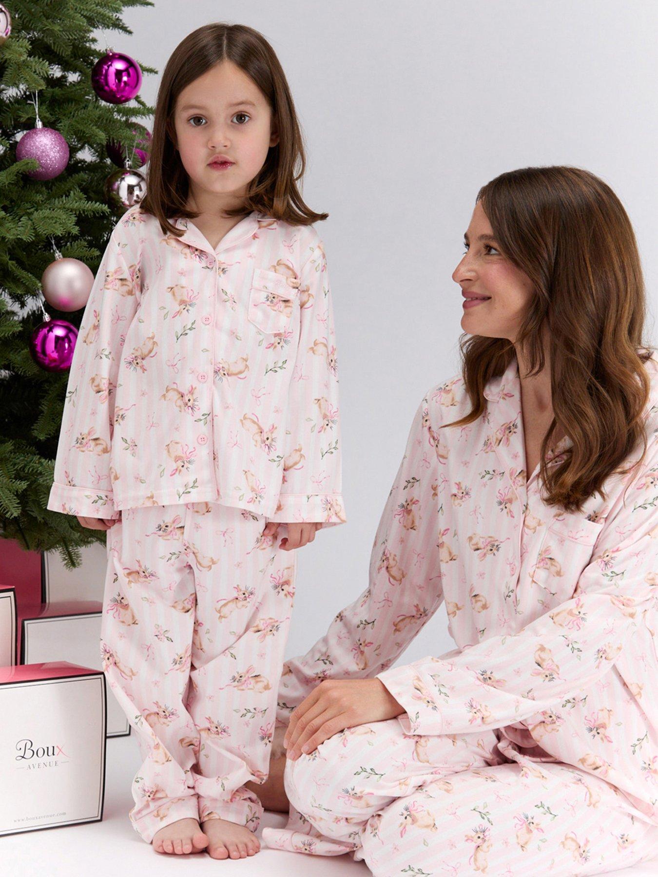 Boux Avenue Girls Bunnies Pyjamas In A Bag - Powder Pink