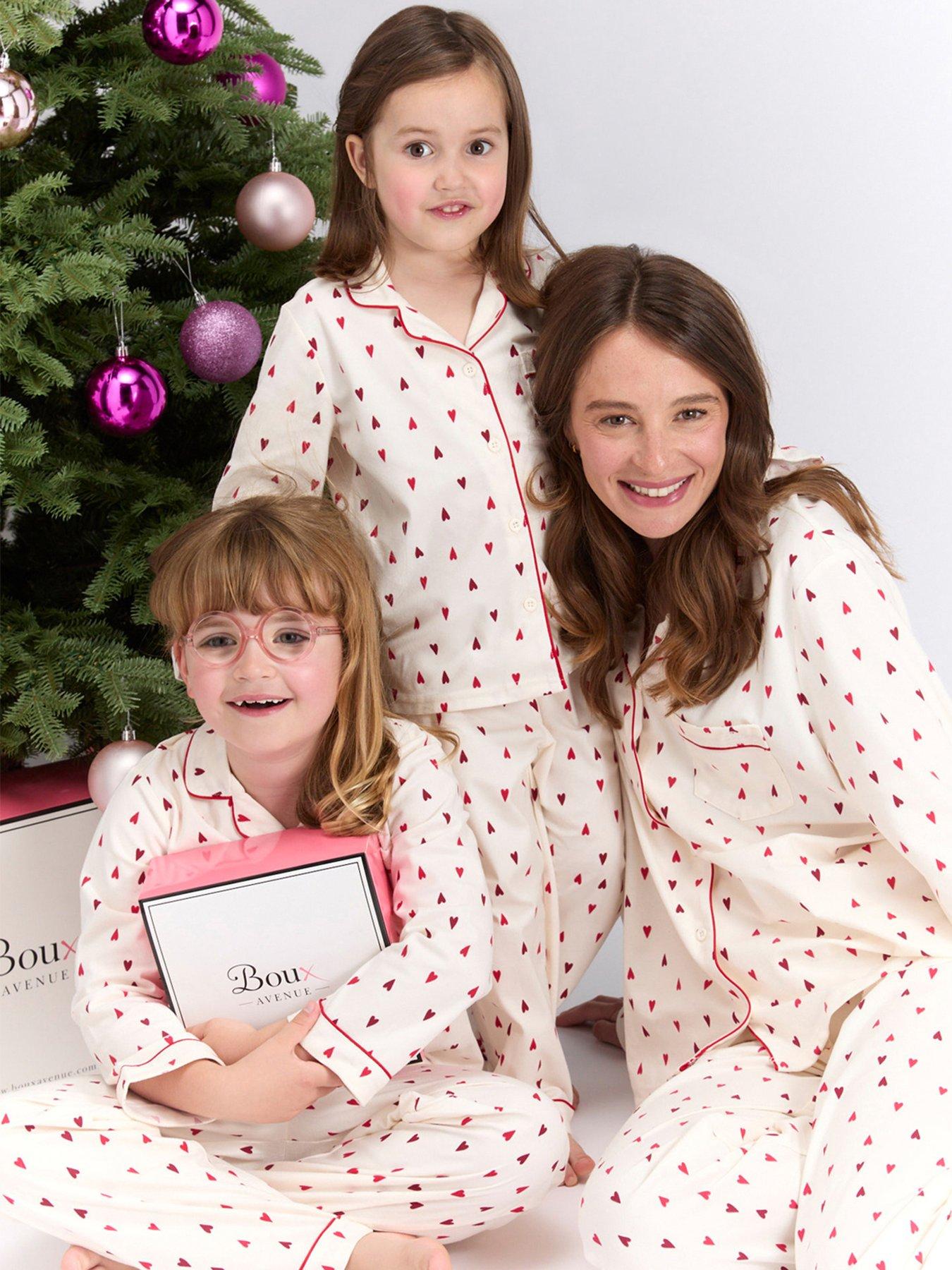 Boux Avenue Girls Red Heart Pyjamas In A Bag - Cream