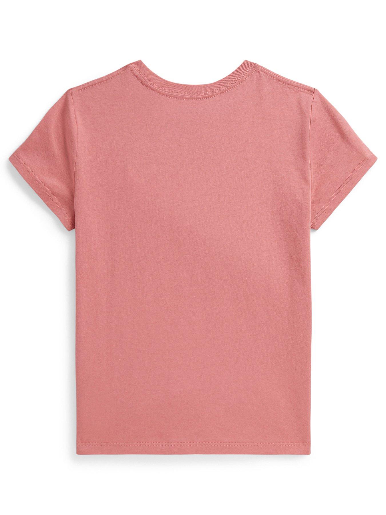 Image 2 of 2 of Polo Ralph Lauren Girls Short Sleeve T-Shirt - Pink