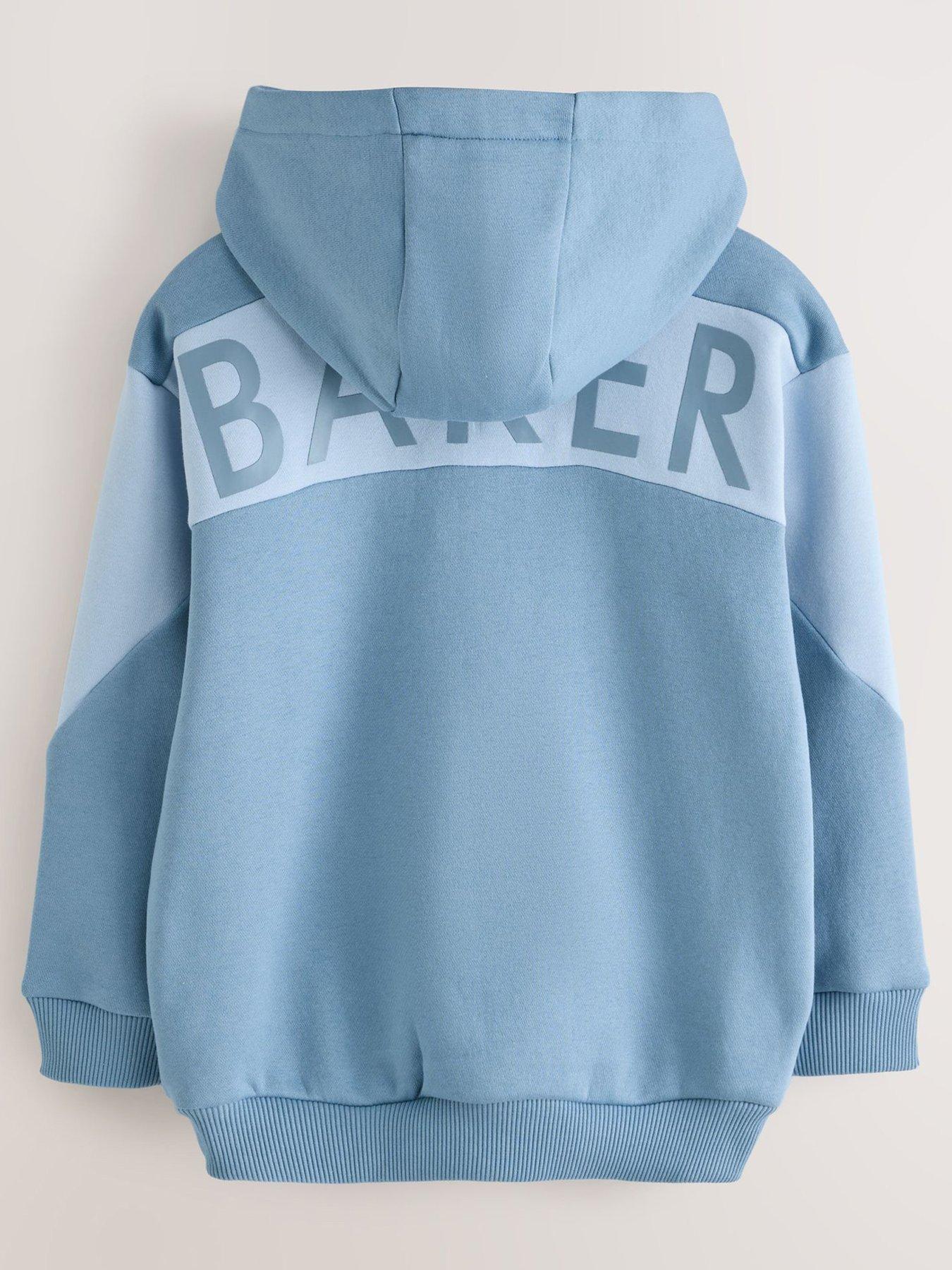Image 3 of 7 of Ted Baker Older Boys Zip Colour Block Hoodie - Blue