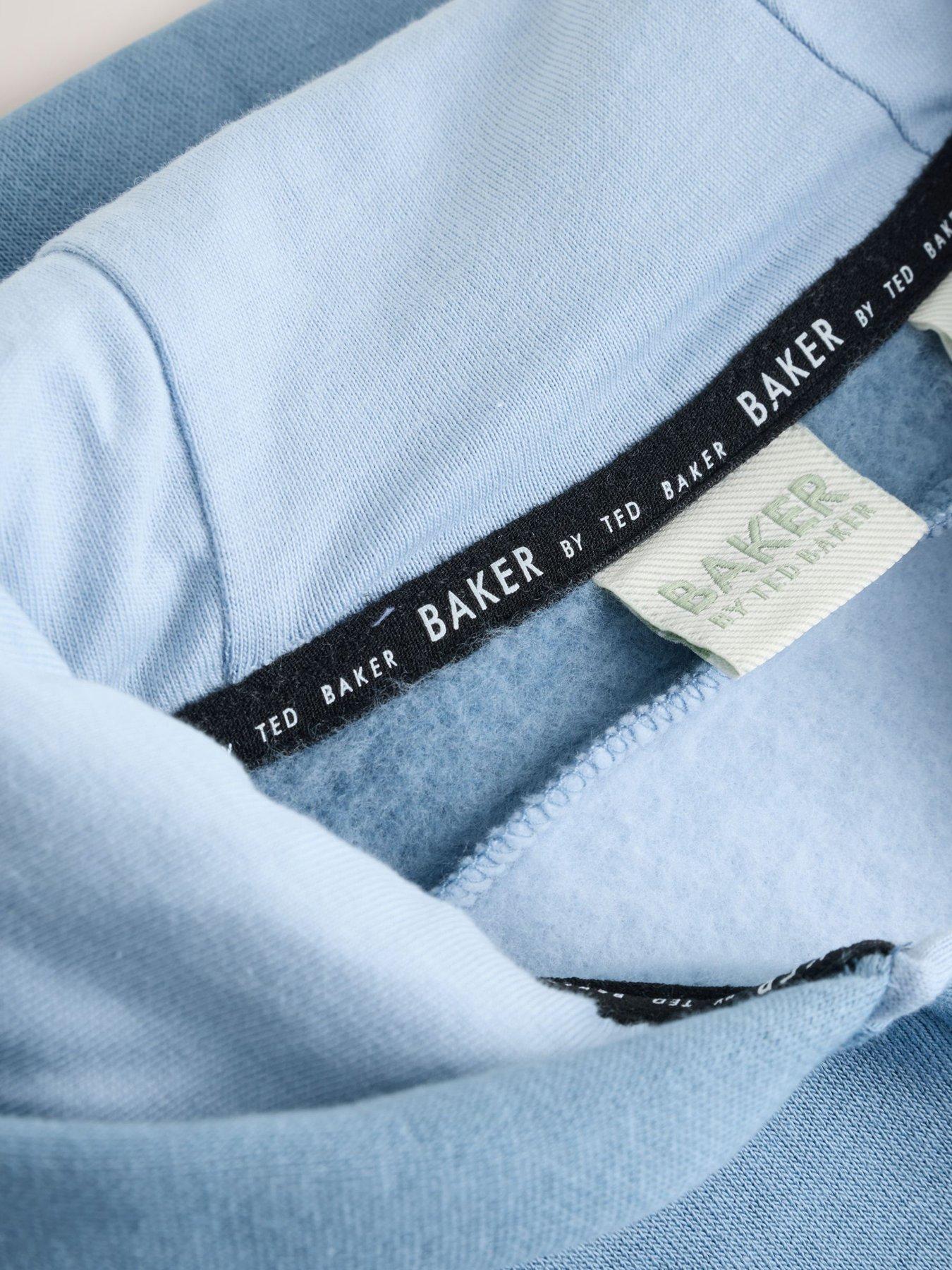 Image 5 of 7 of Ted Baker Older Boys Zip Colour Block Hoodie - Blue