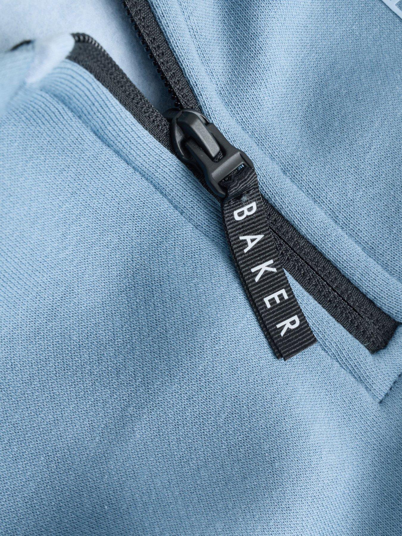 Image 6 of 7 of Ted Baker Older Boys Zip Colour Block Hoodie - Blue