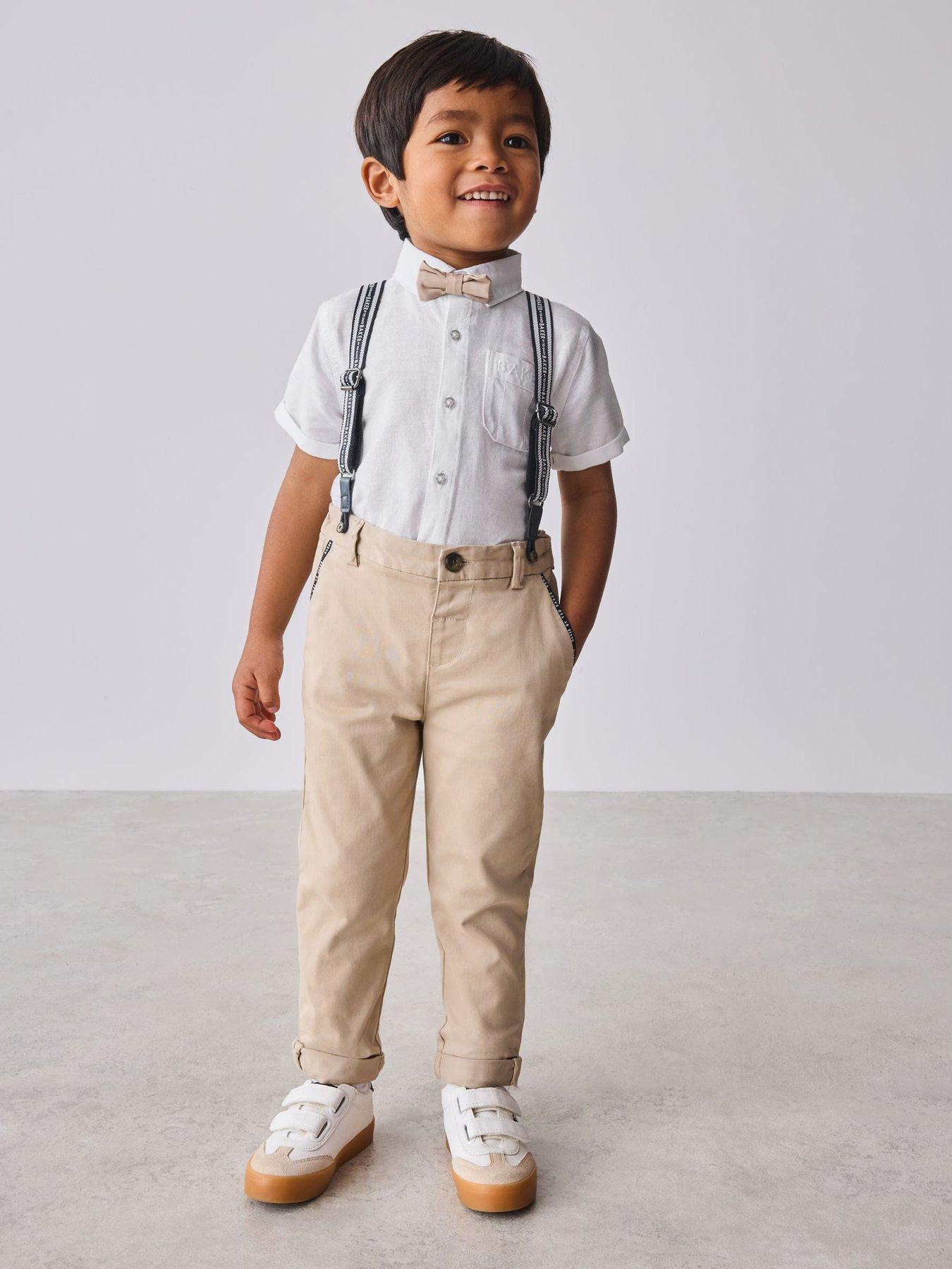  image of ted-baker-younger-boys-trouser-brace-set-whitestone