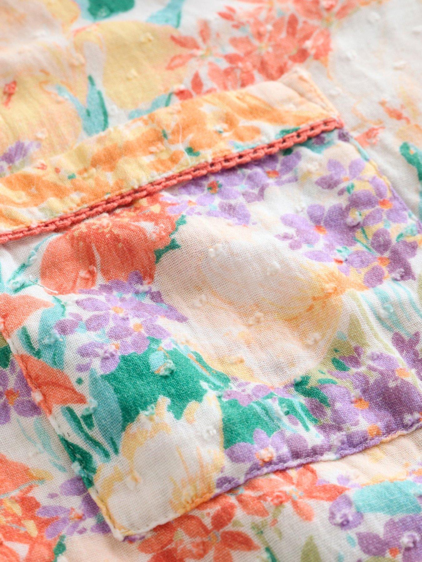 Image 7 of 7 of Laura Ashley Meadow Button Through Pyjamas - Pink