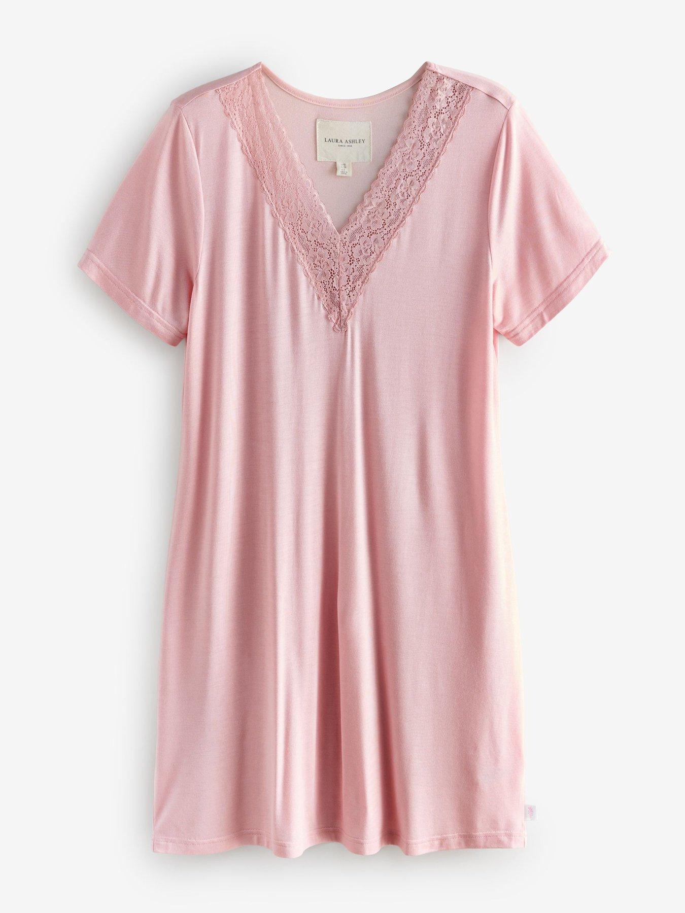 Laura Ashley Modal Sleep Nightdress Plain - Pink